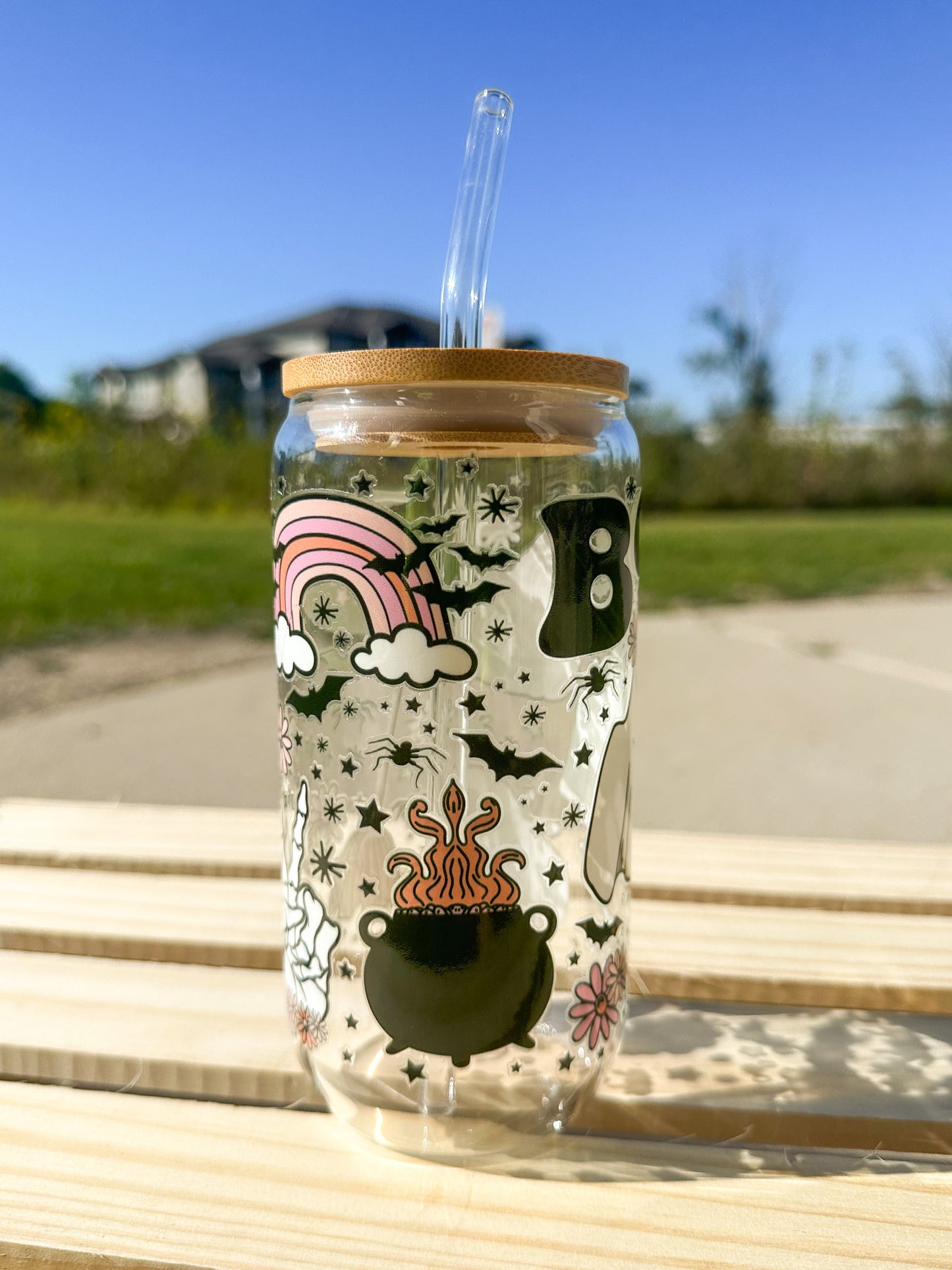 Boo Glass Can Cup