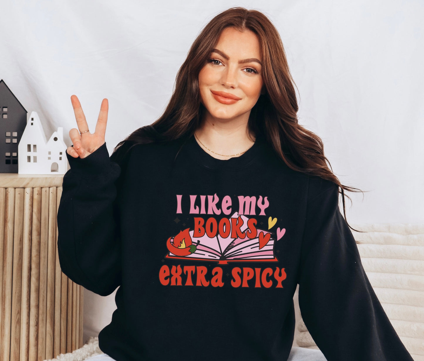 I Like My Books Extra Spicy Crewneck