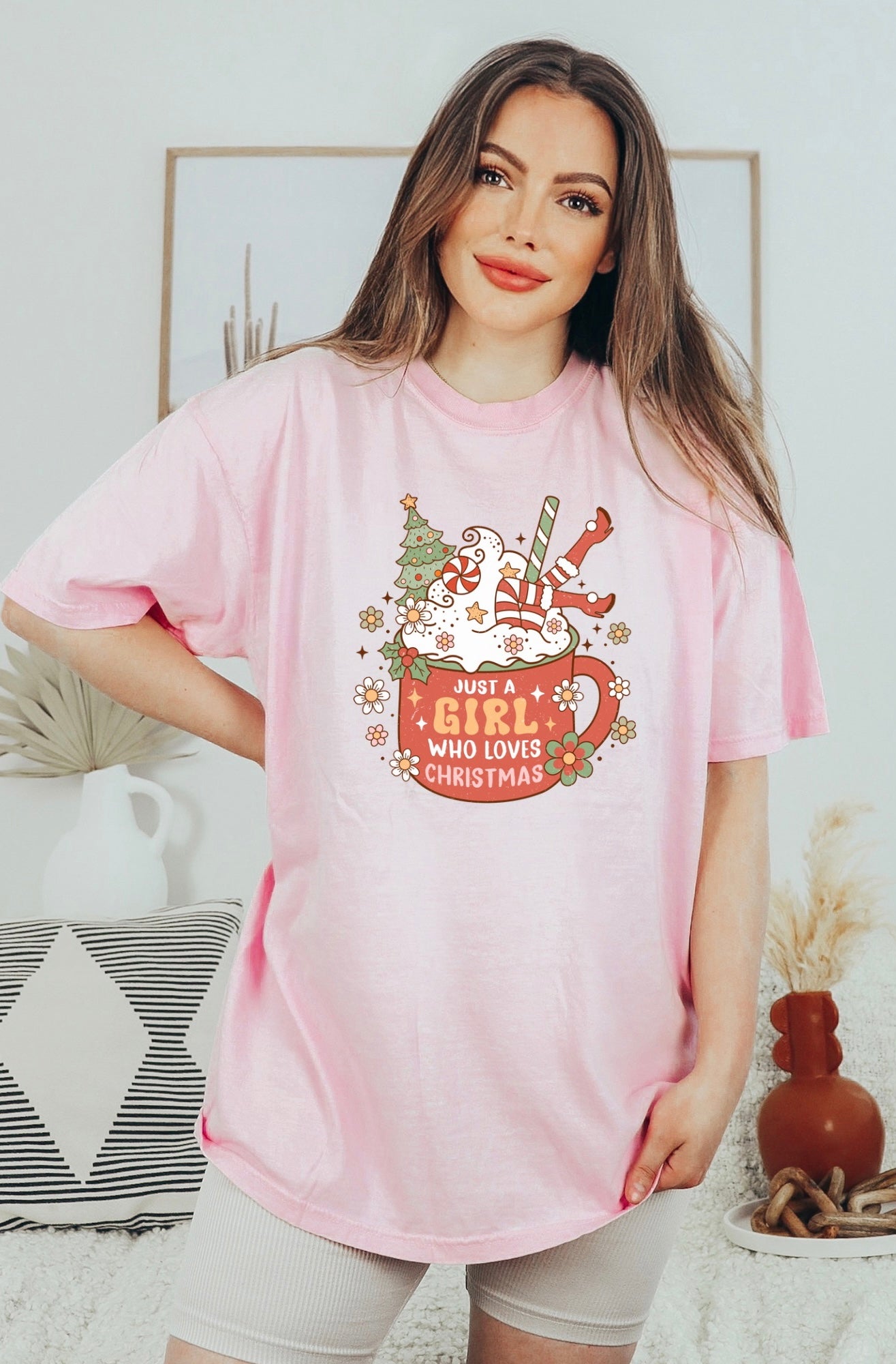 Girl Who Loves Christmas Tee