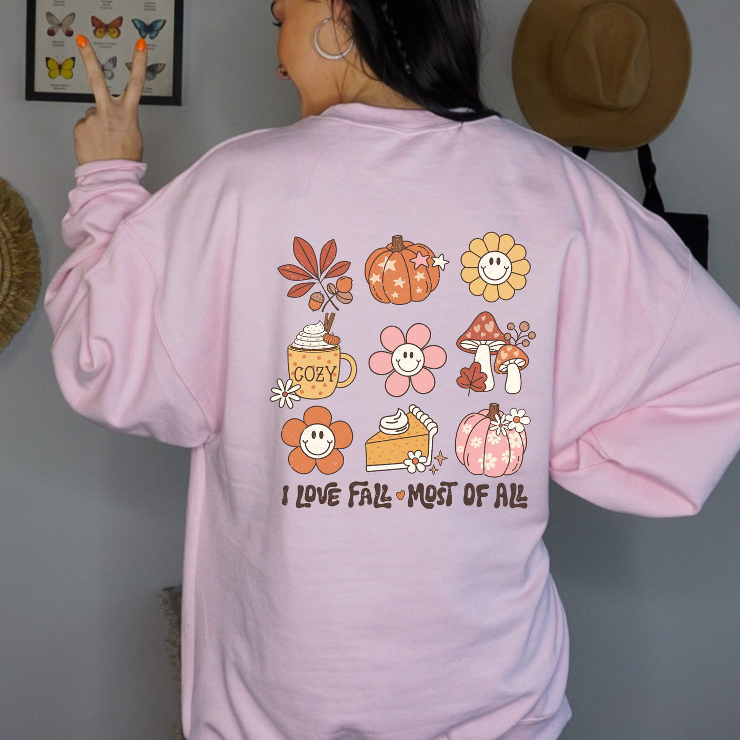 I Love Fall Most Of All Crewneck