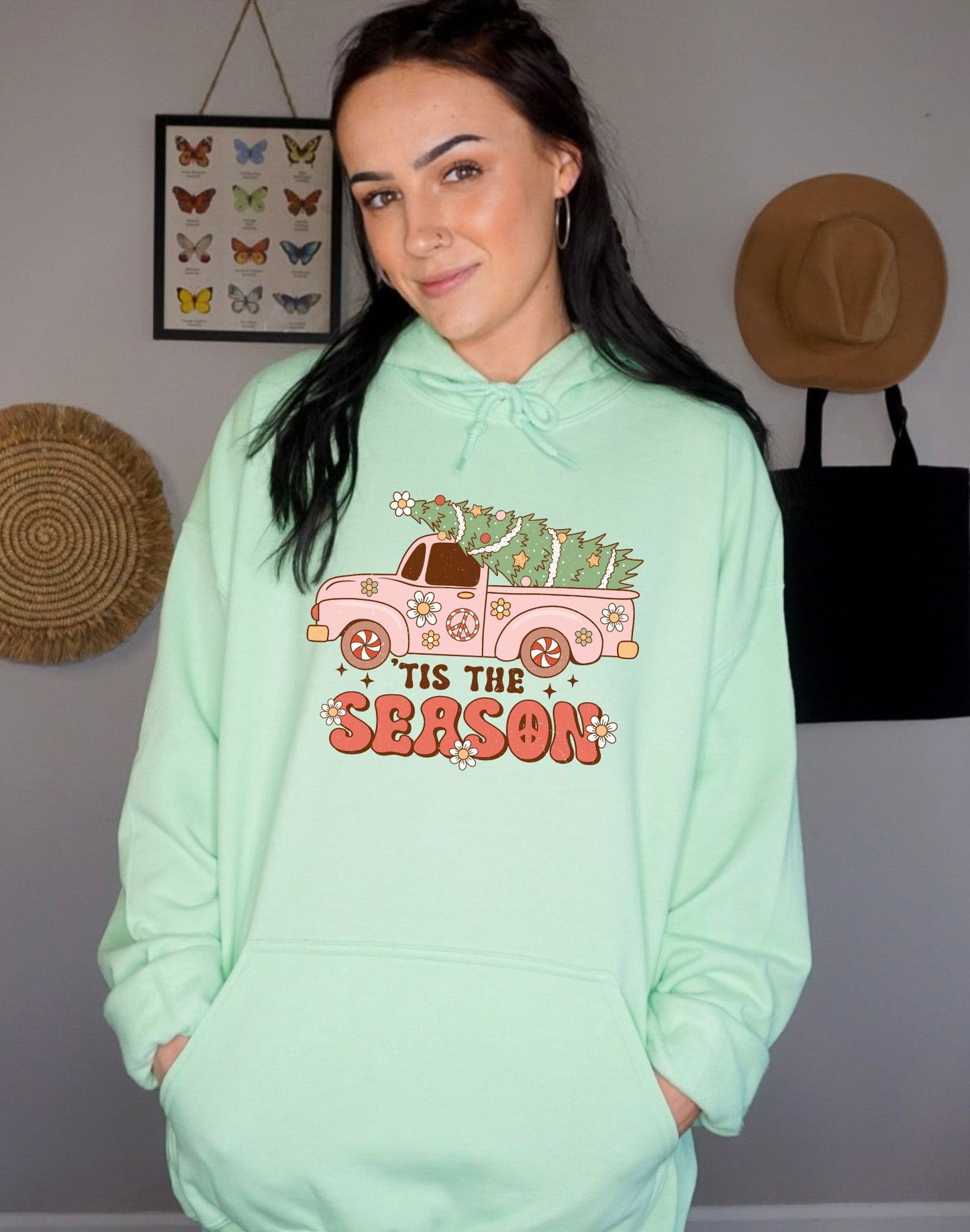 Tis’ The Season Groovy Hoodie