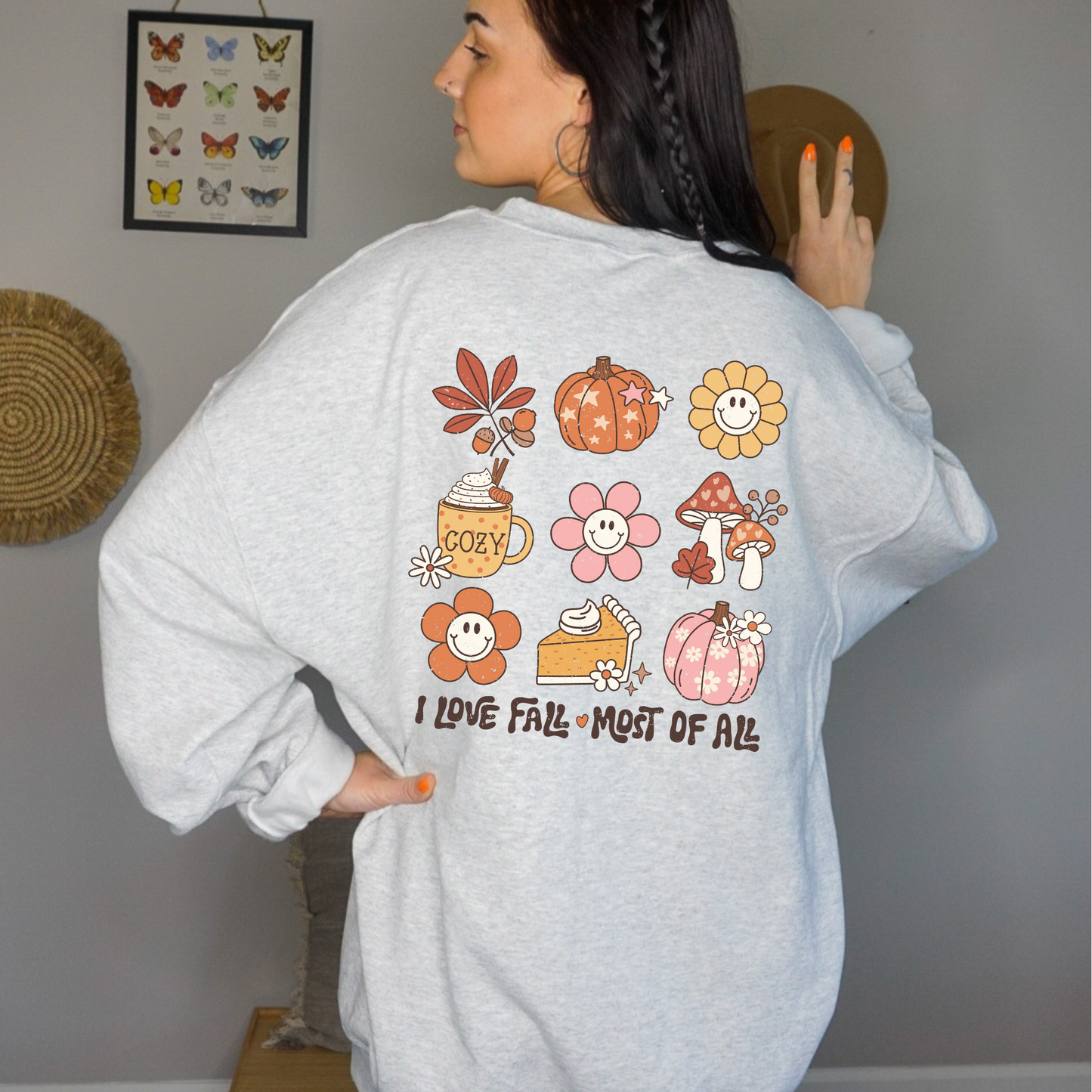I Love Fall Most Of All Crewneck