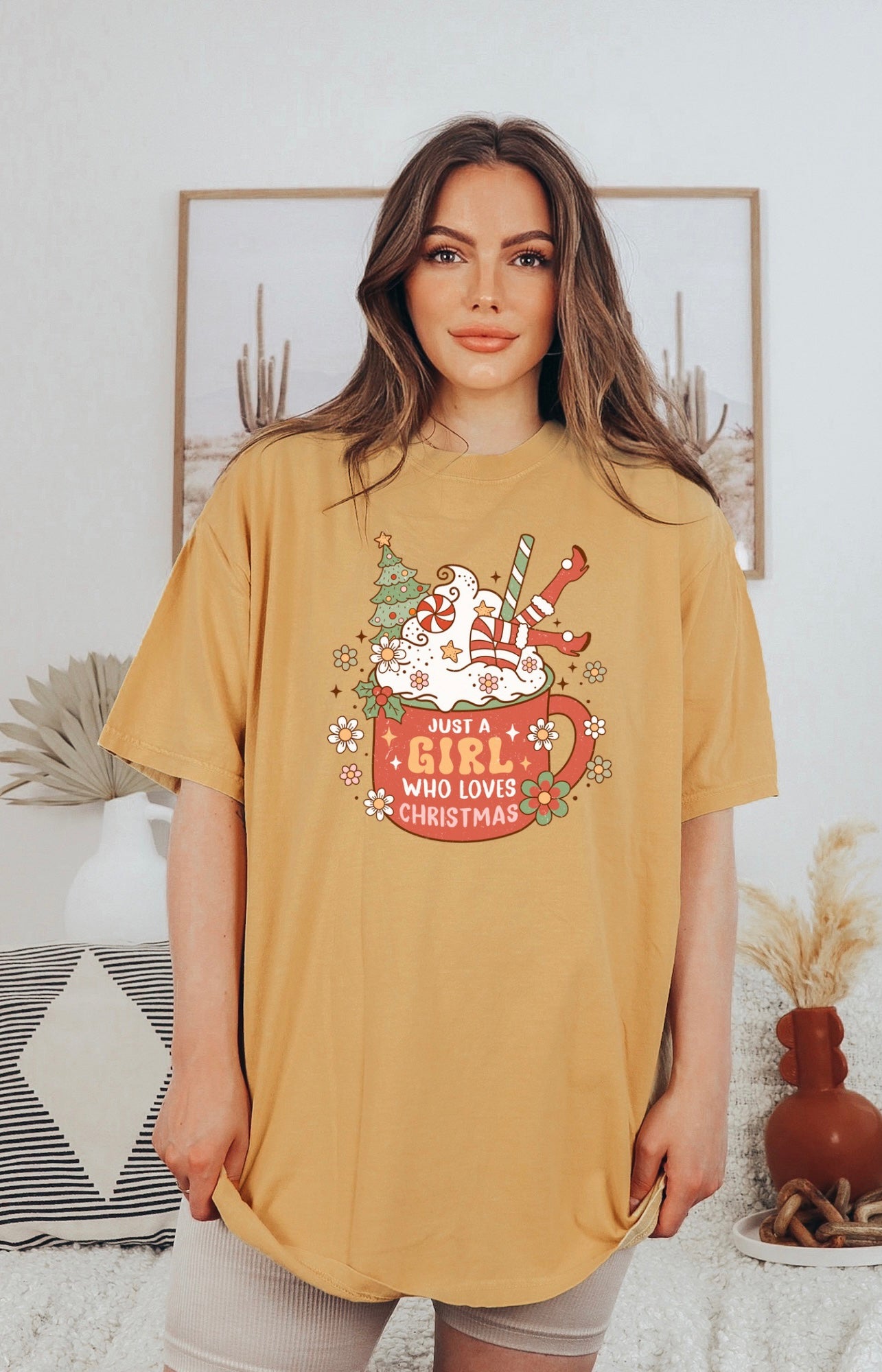Girl Who Loves Christmas Tee