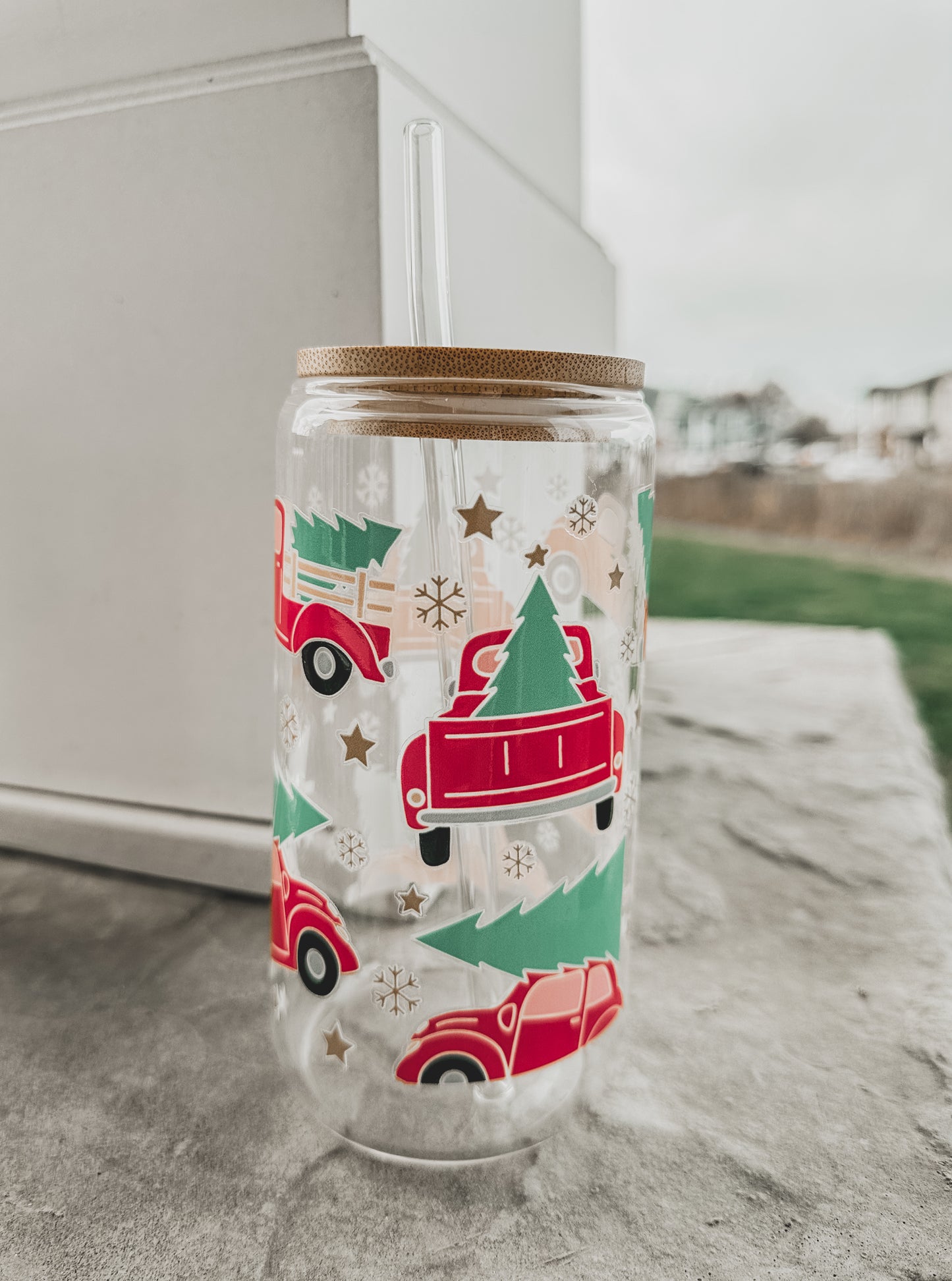 Pick-Up Truck Glass Can Cup