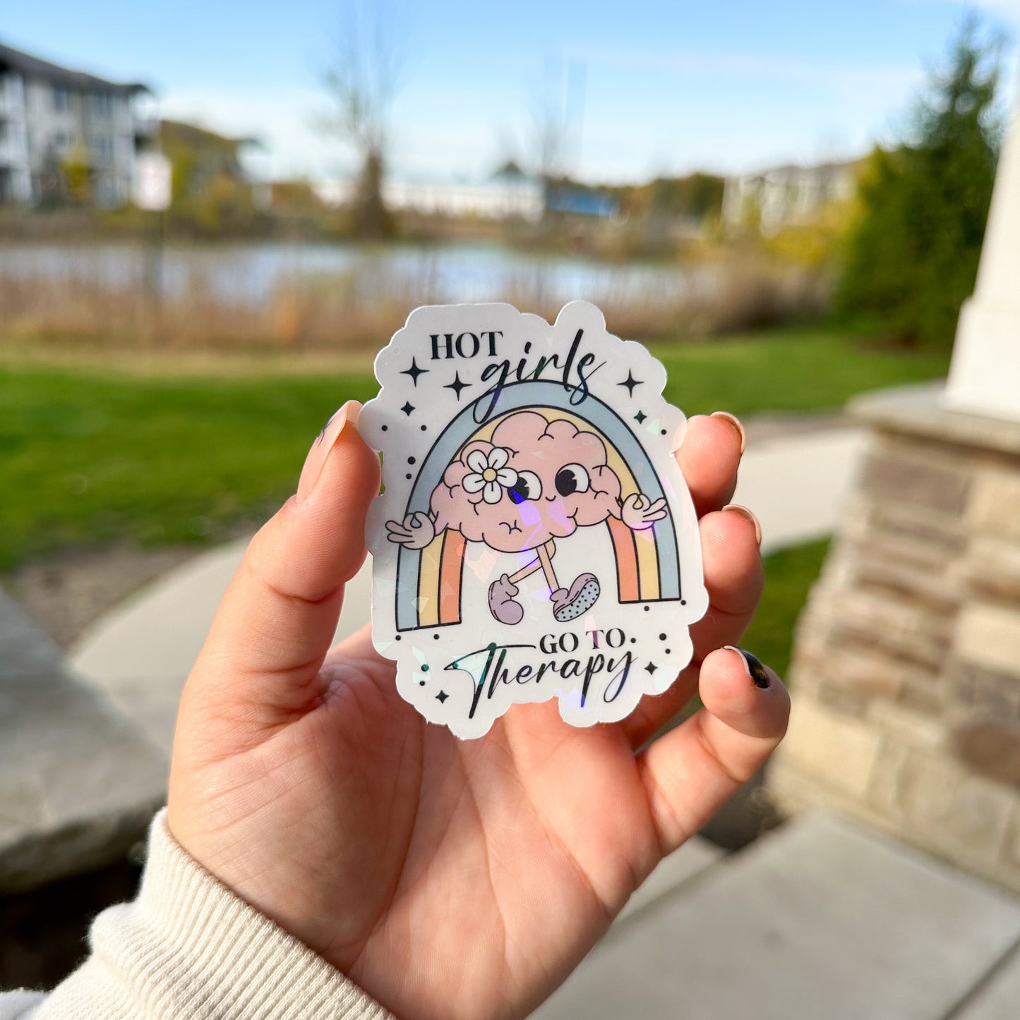 Hot Girls Go to Therapy Sticker