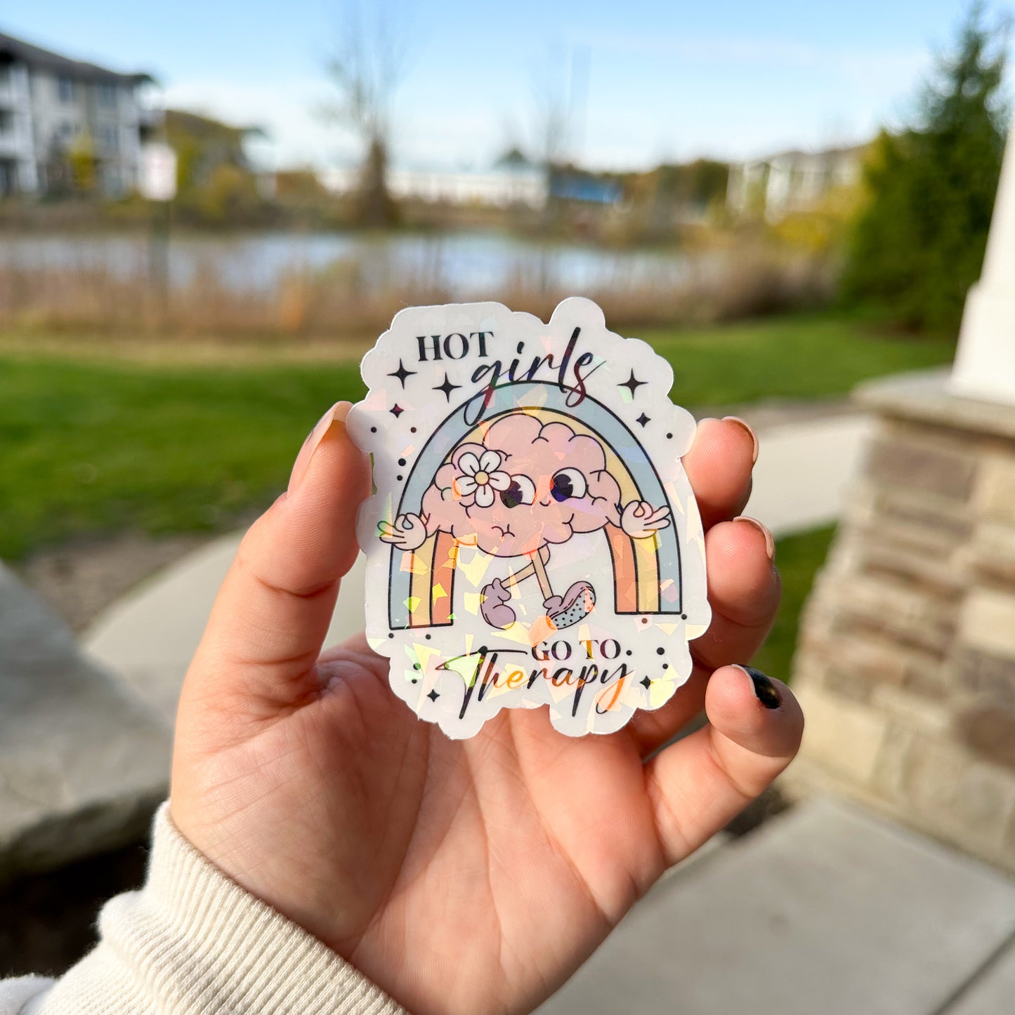 Hot Girls Go to Therapy Sticker