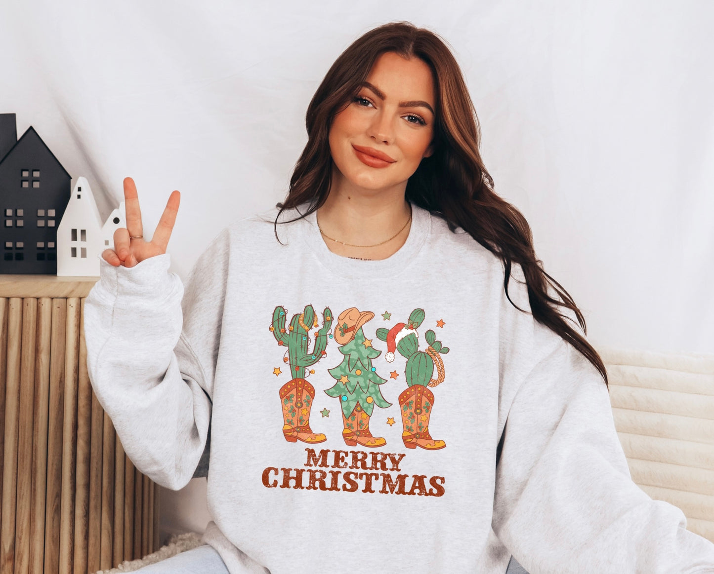 Merry Christmas Cowboy Crewneck