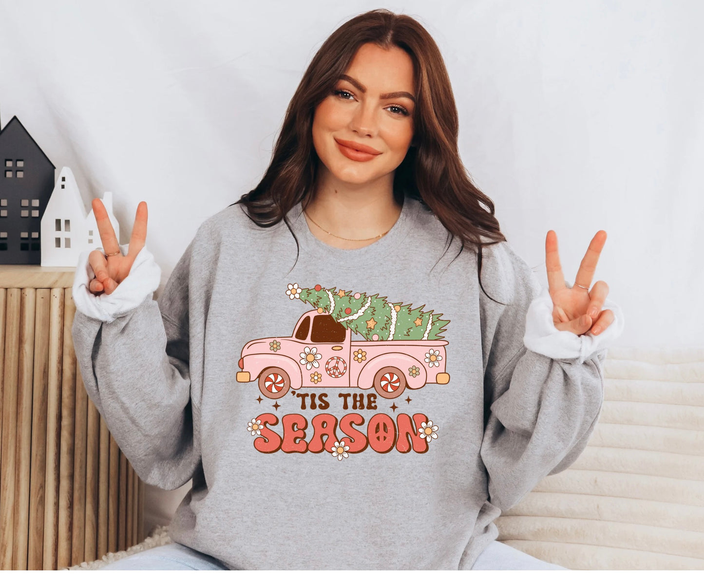 Tis’ The Season Groovy Crewneck