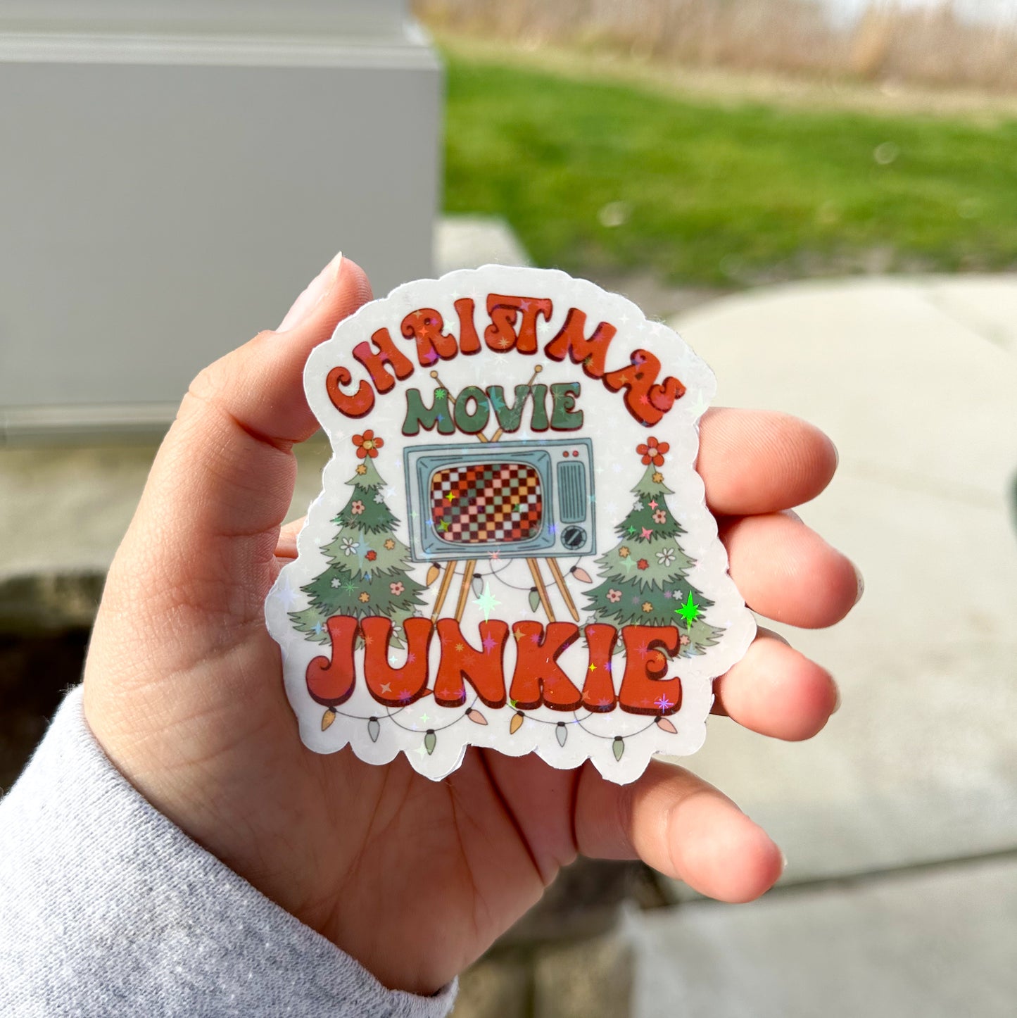 Xmas Movie Junkie Sticker