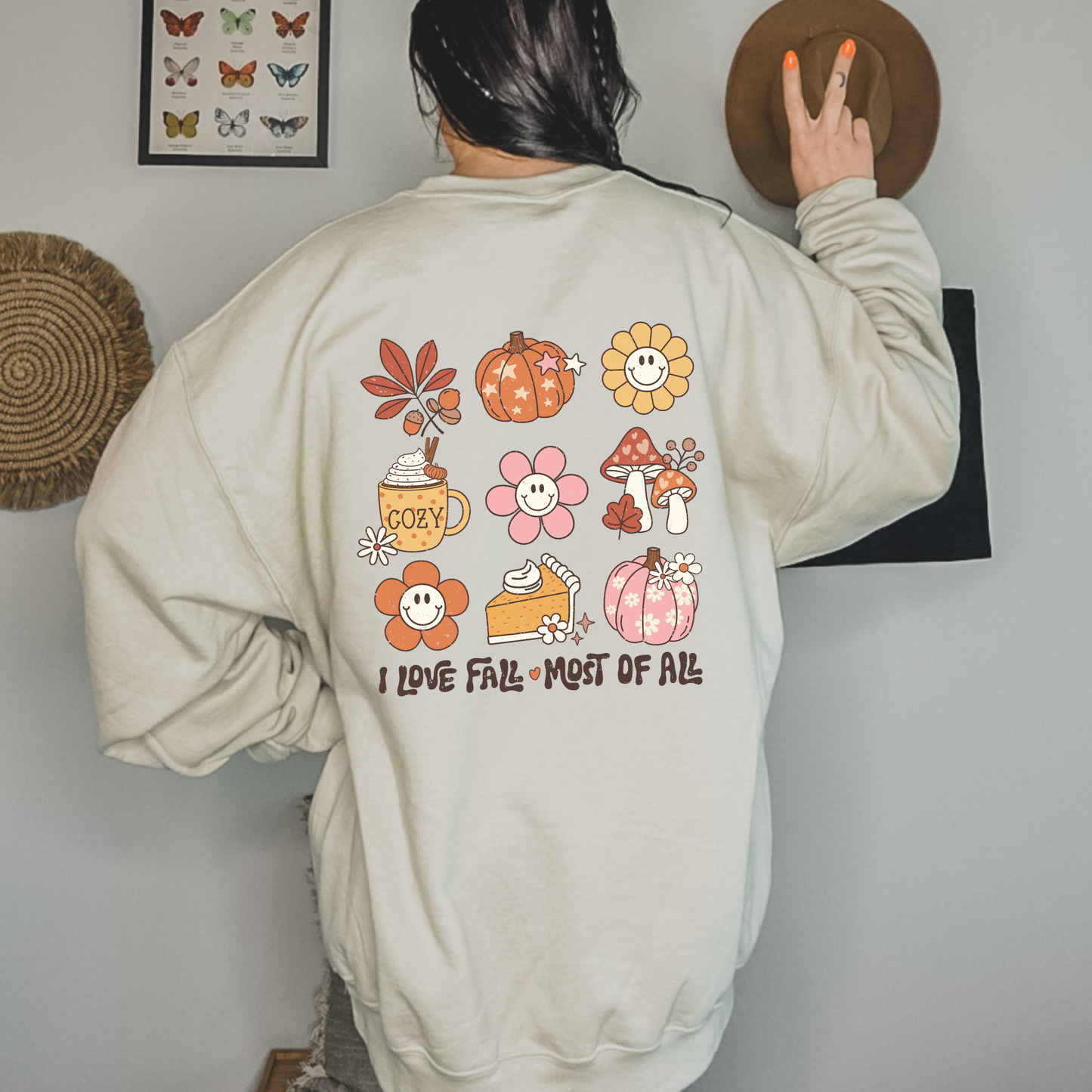 I Love Fall Most Of All Crewneck