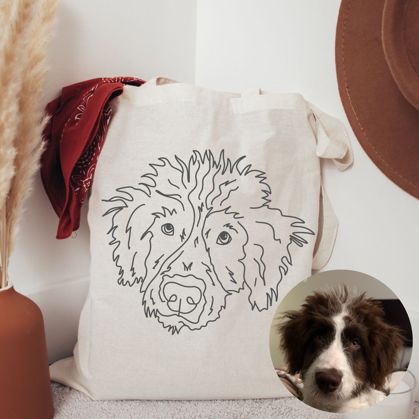 Custom Pet Portrait Tote