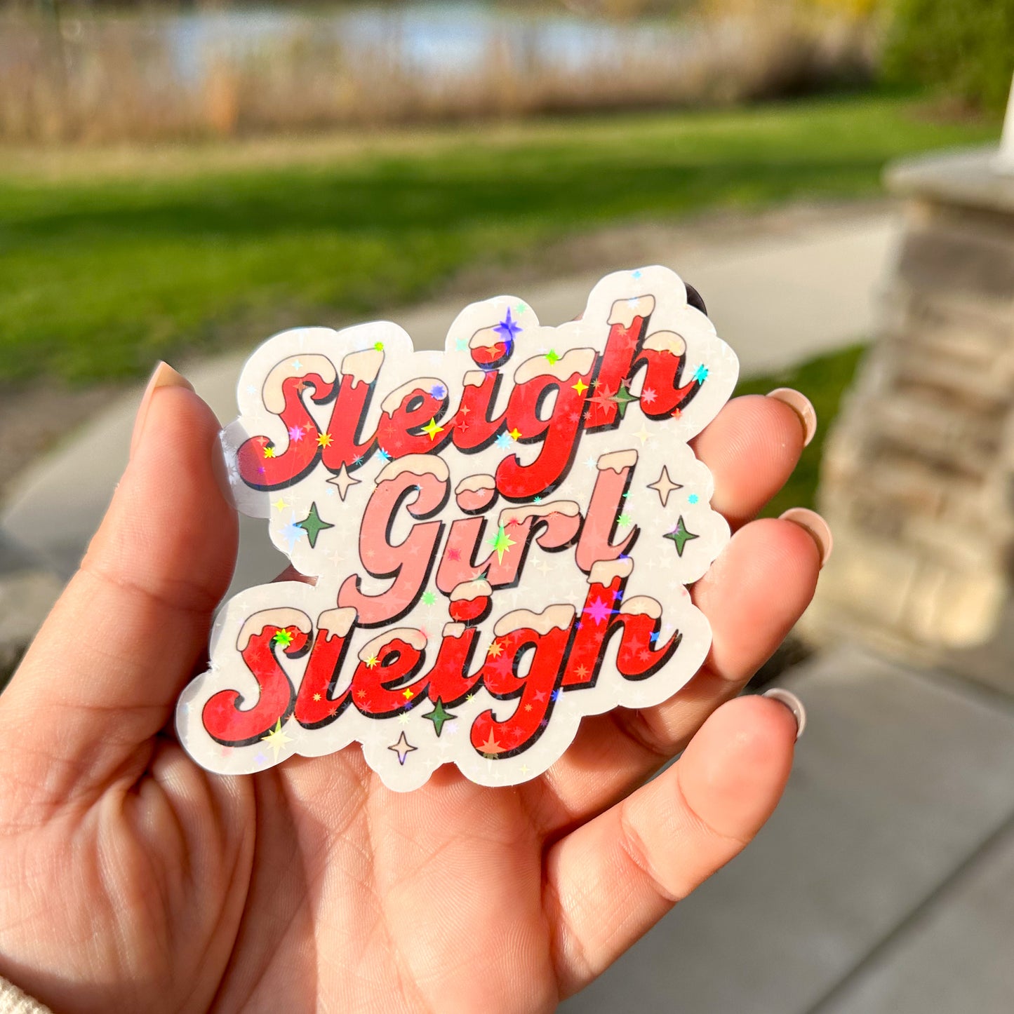 Sleigh Girl Sleigh Sticker