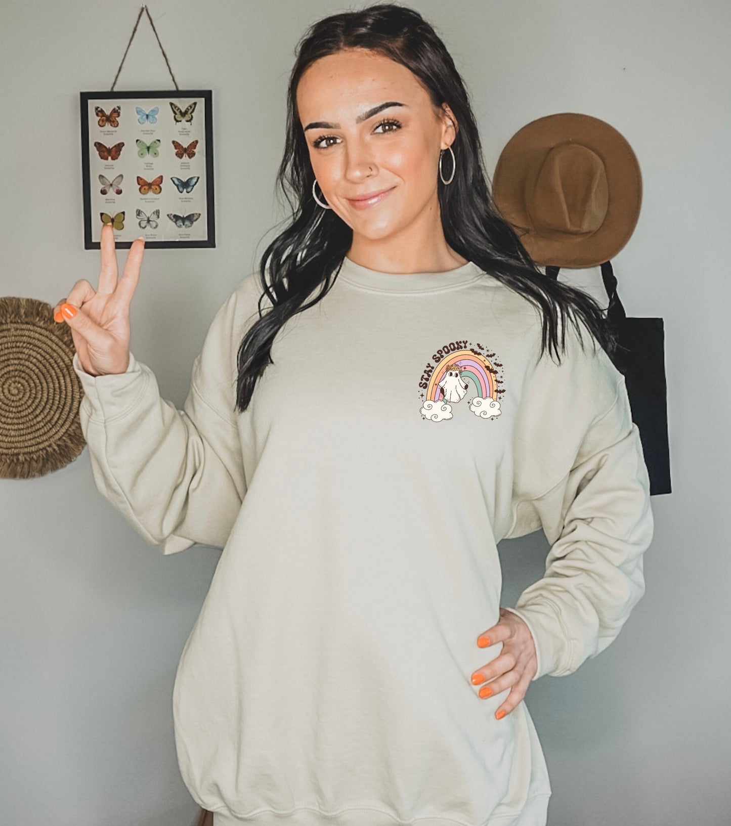 Stay Spooky Rainbow Crewneck