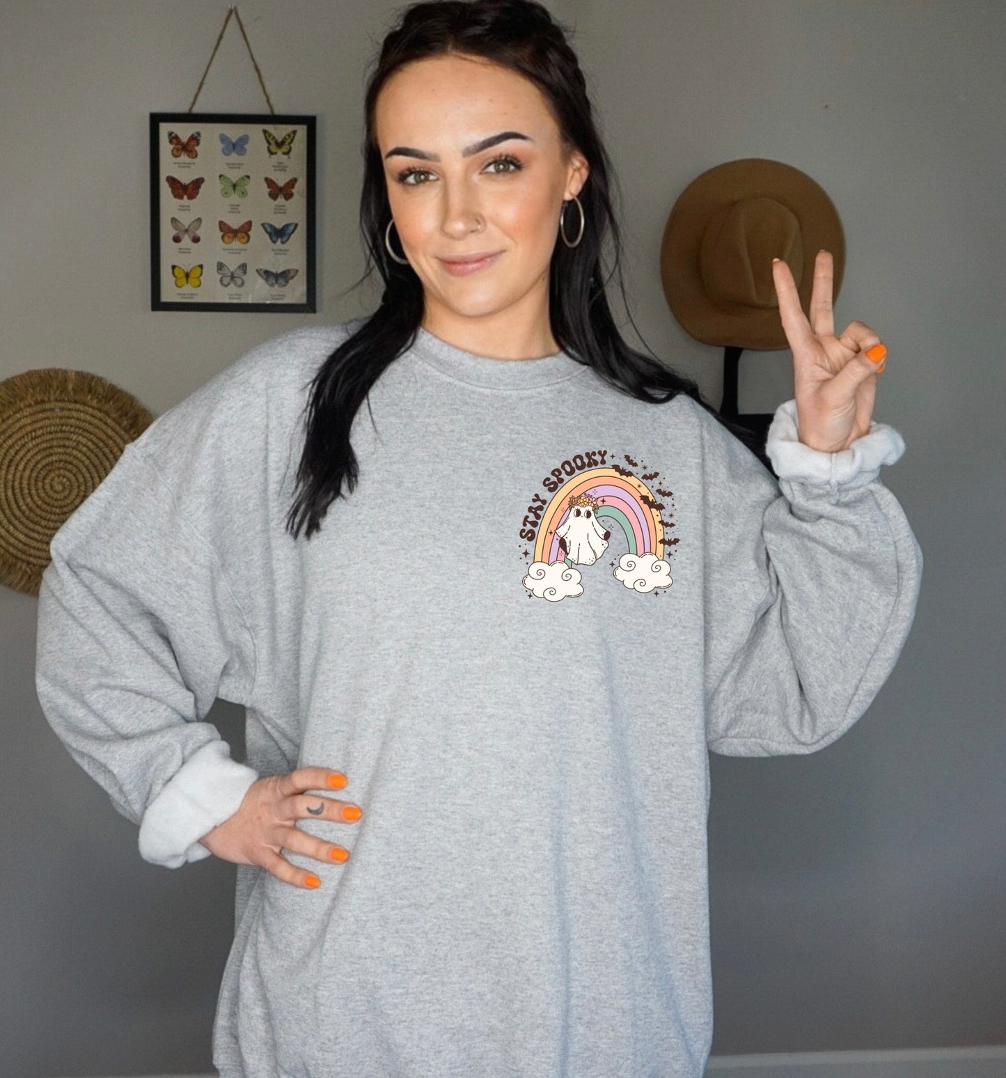 Stay Spooky Rainbow Crewneck