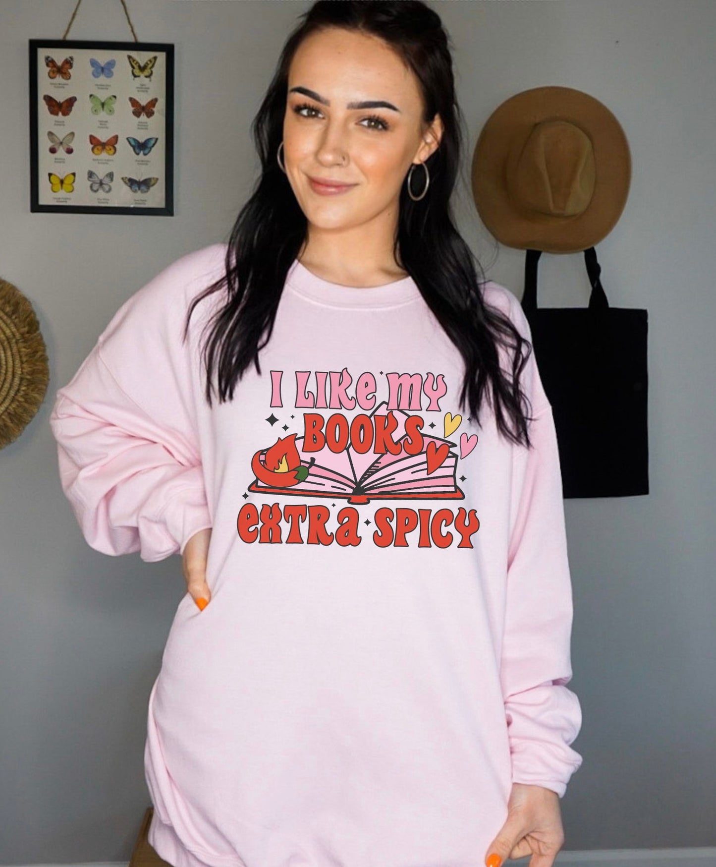 I Like My Books Extra Spicy Crewneck