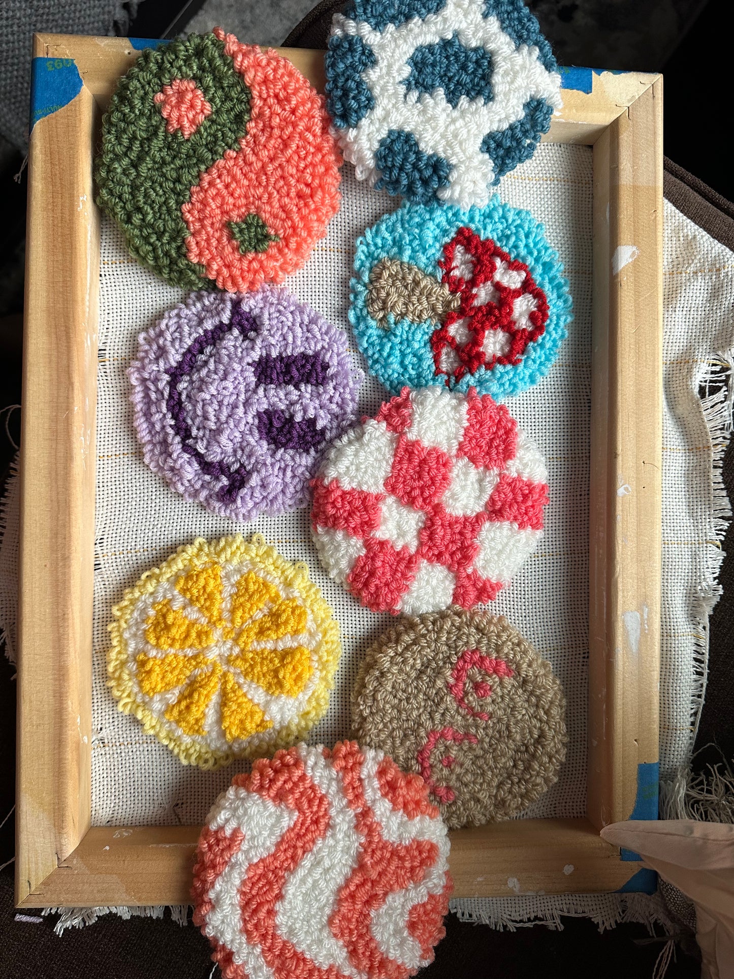 Punch Needle Coasters