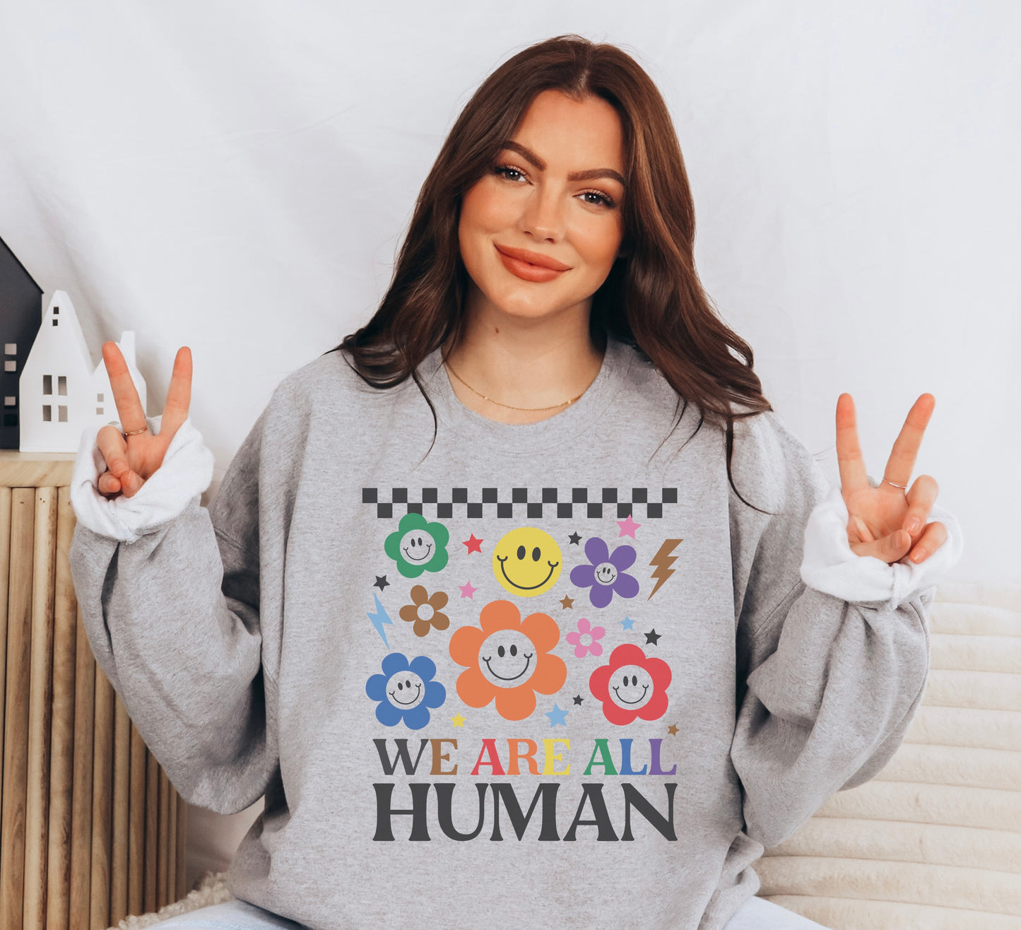We Are All Human Crewneck