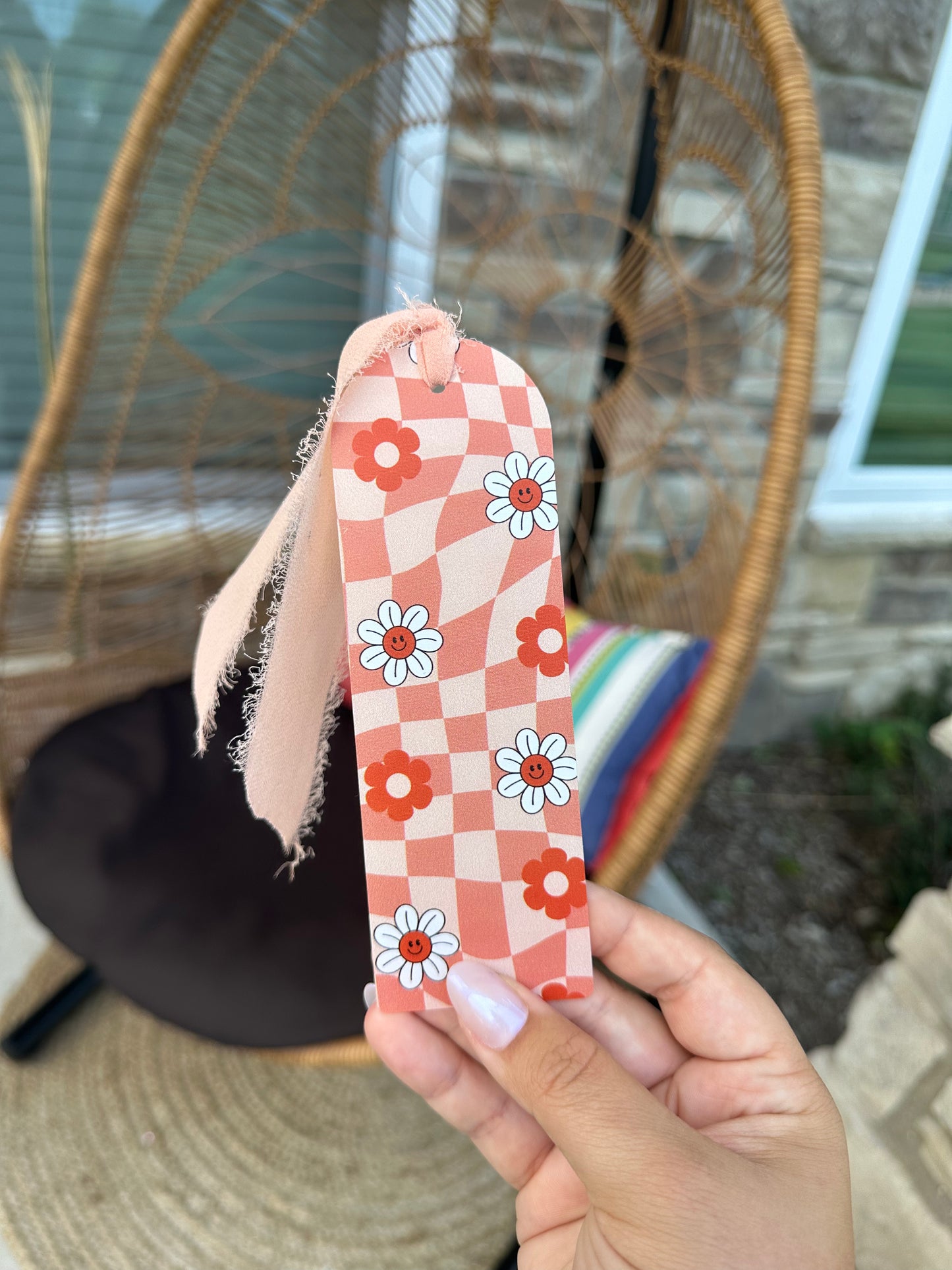 Checkered Smiley Bookmark