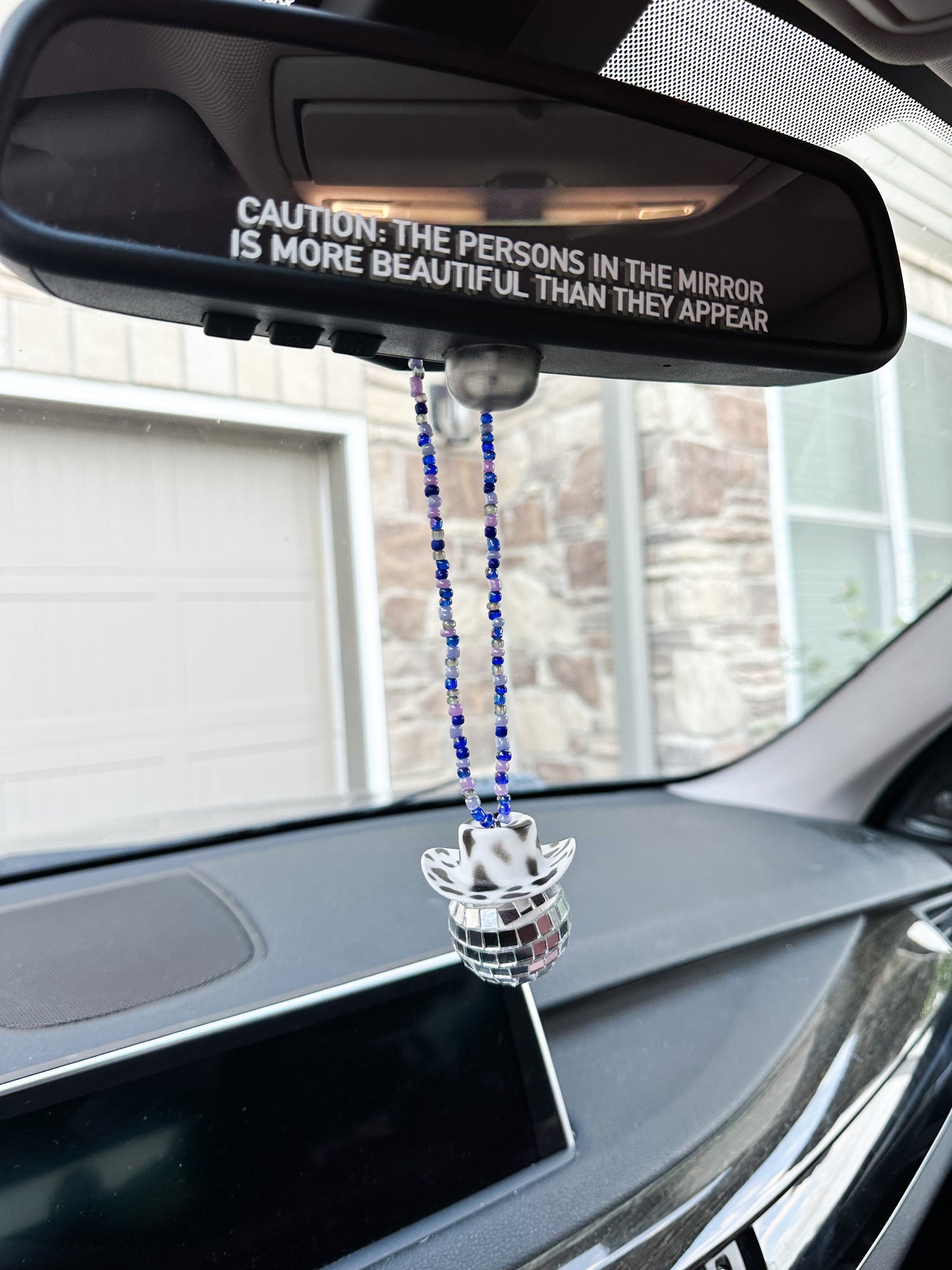 Cowboy Disco Ball Car Charm