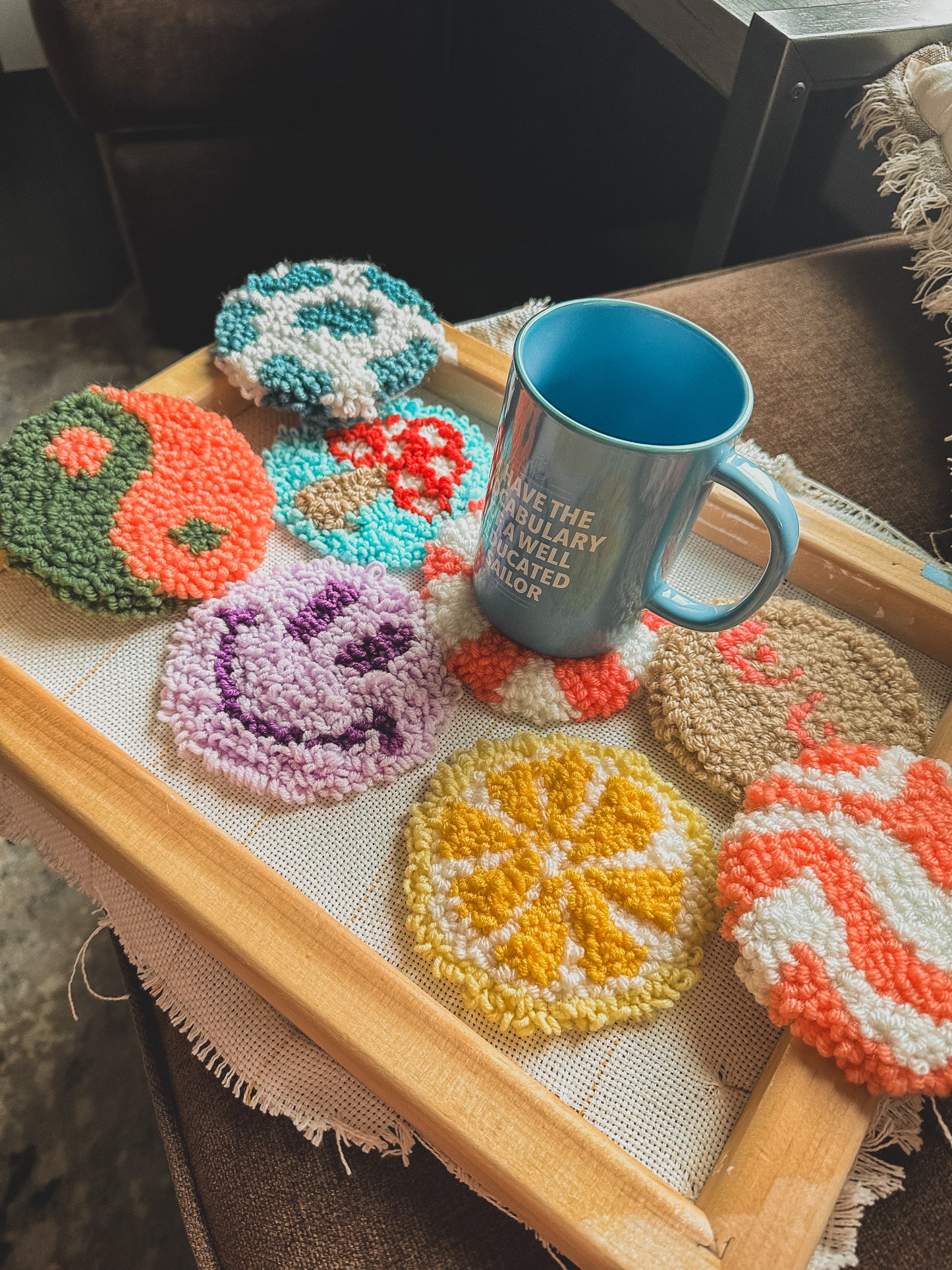Punch Needle Coasters