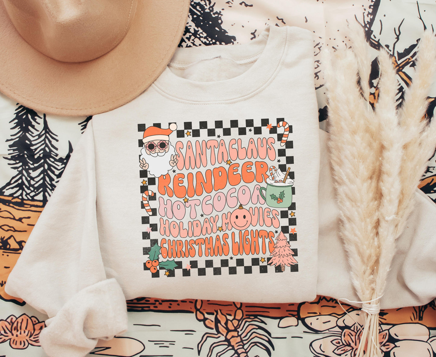 Checkered Xmas Crewneck