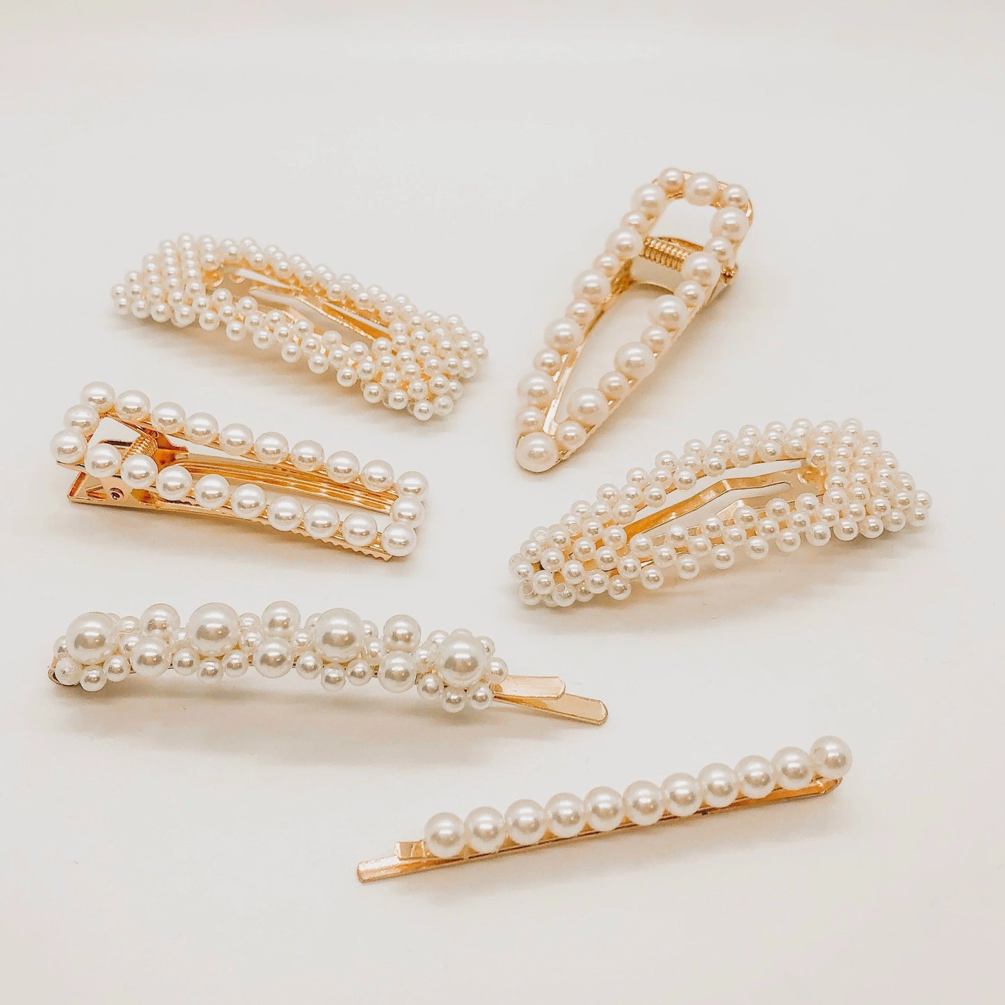 pearl hair clips