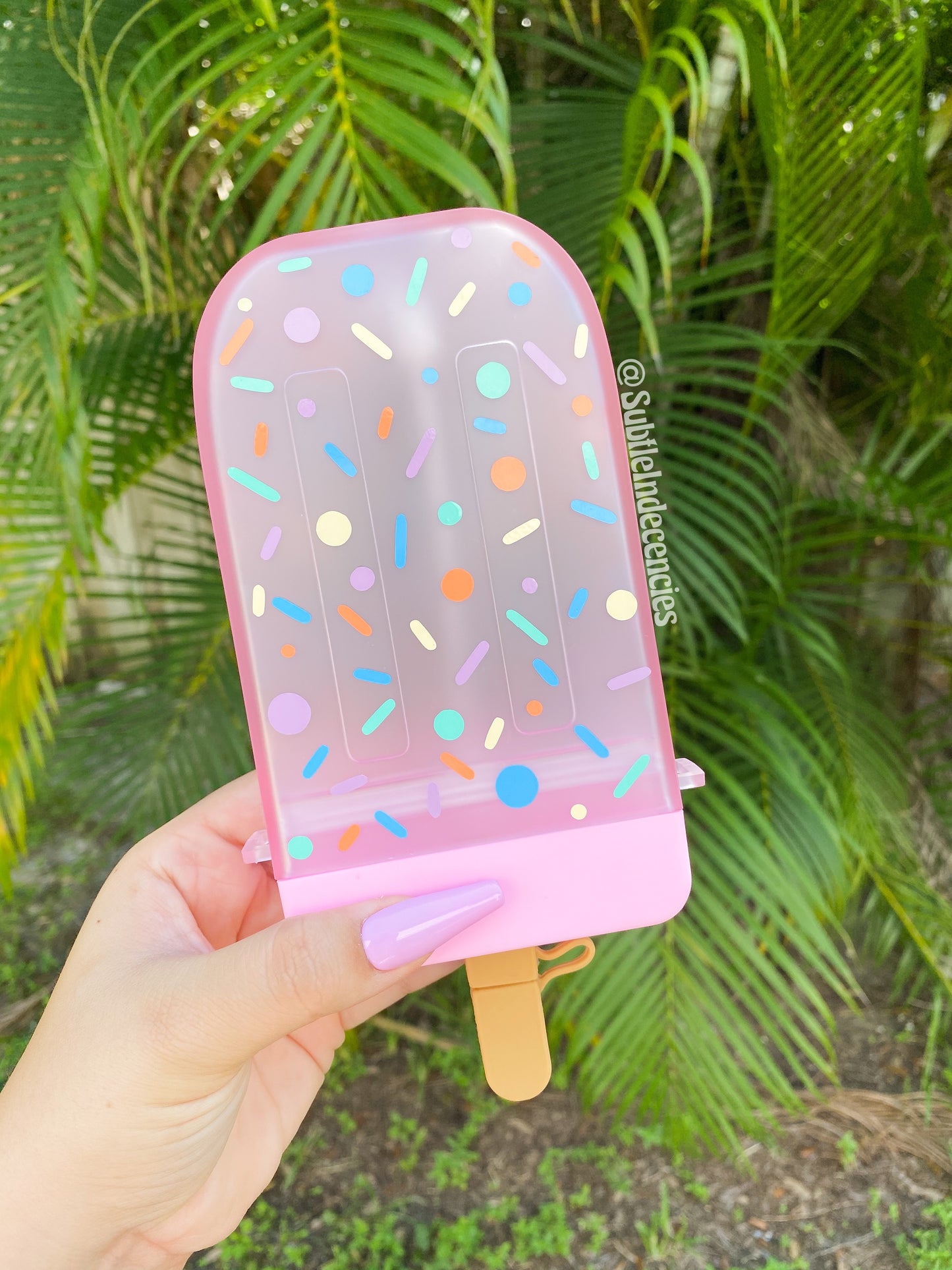 Sprinkles Pink Popsicle Water Bottle Set