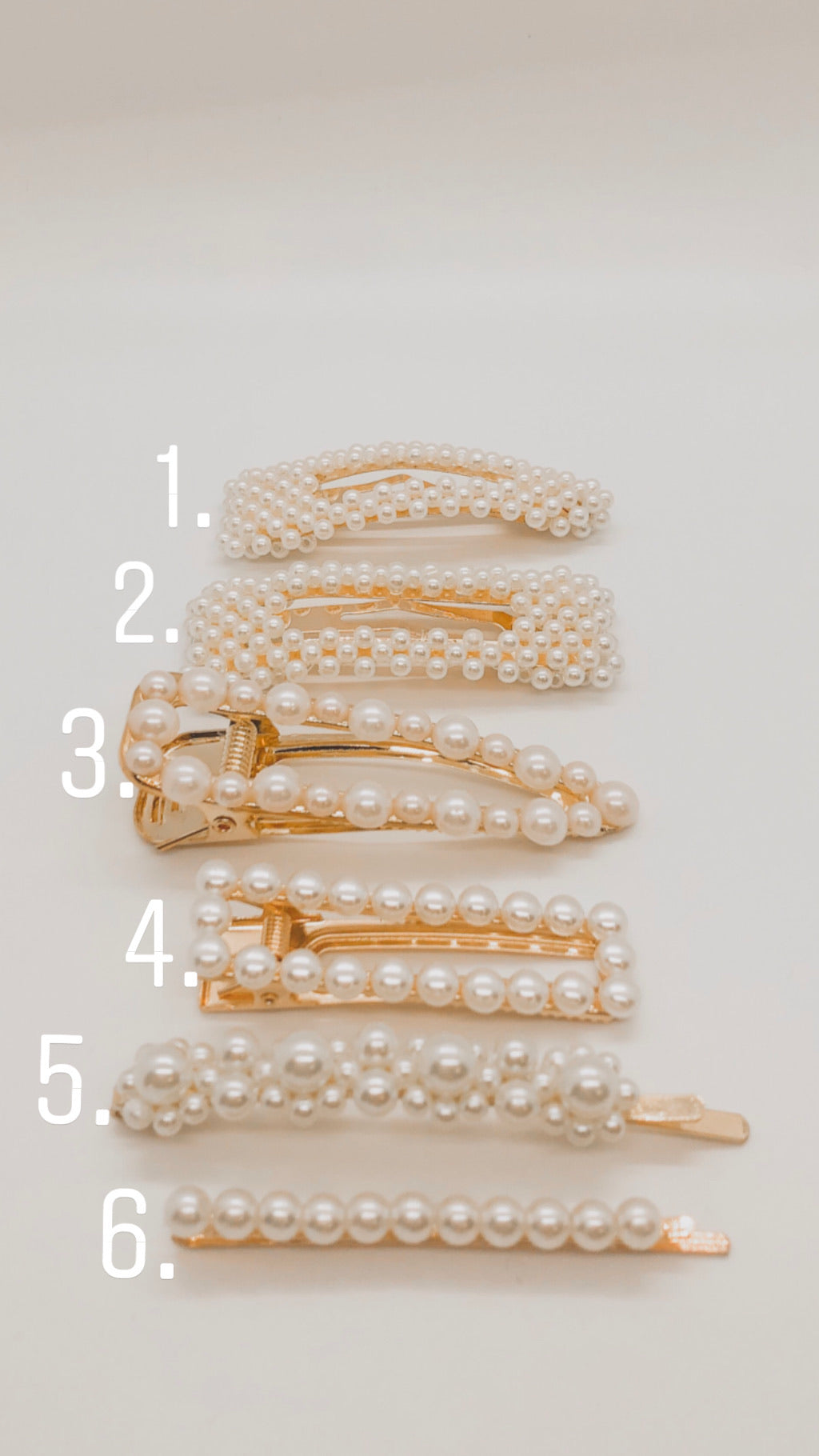 pearl hair clips
