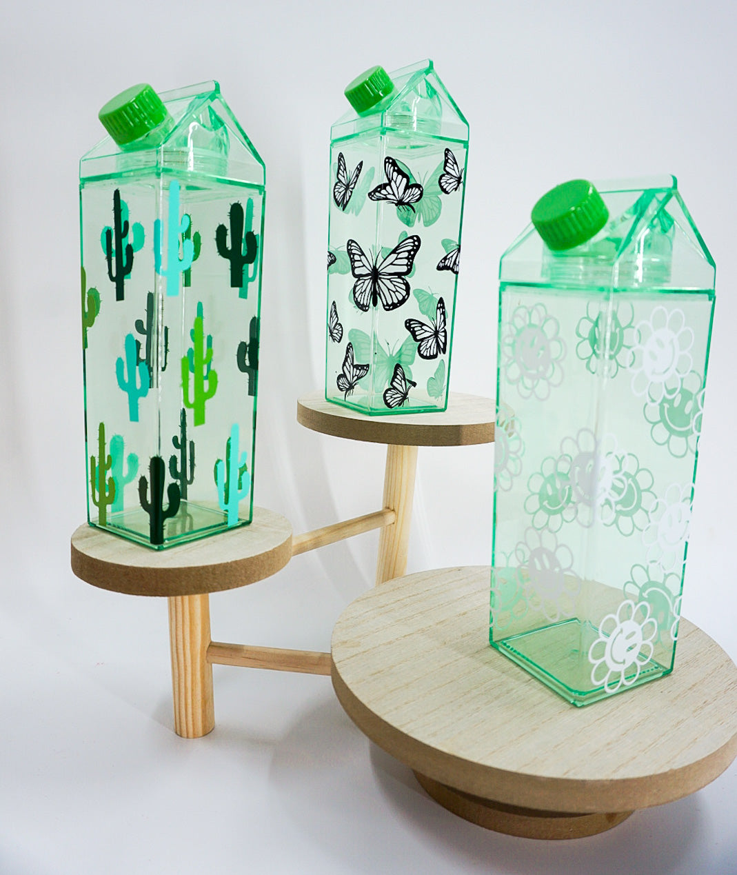 Butterfly Green Milk Carton Bottle Set