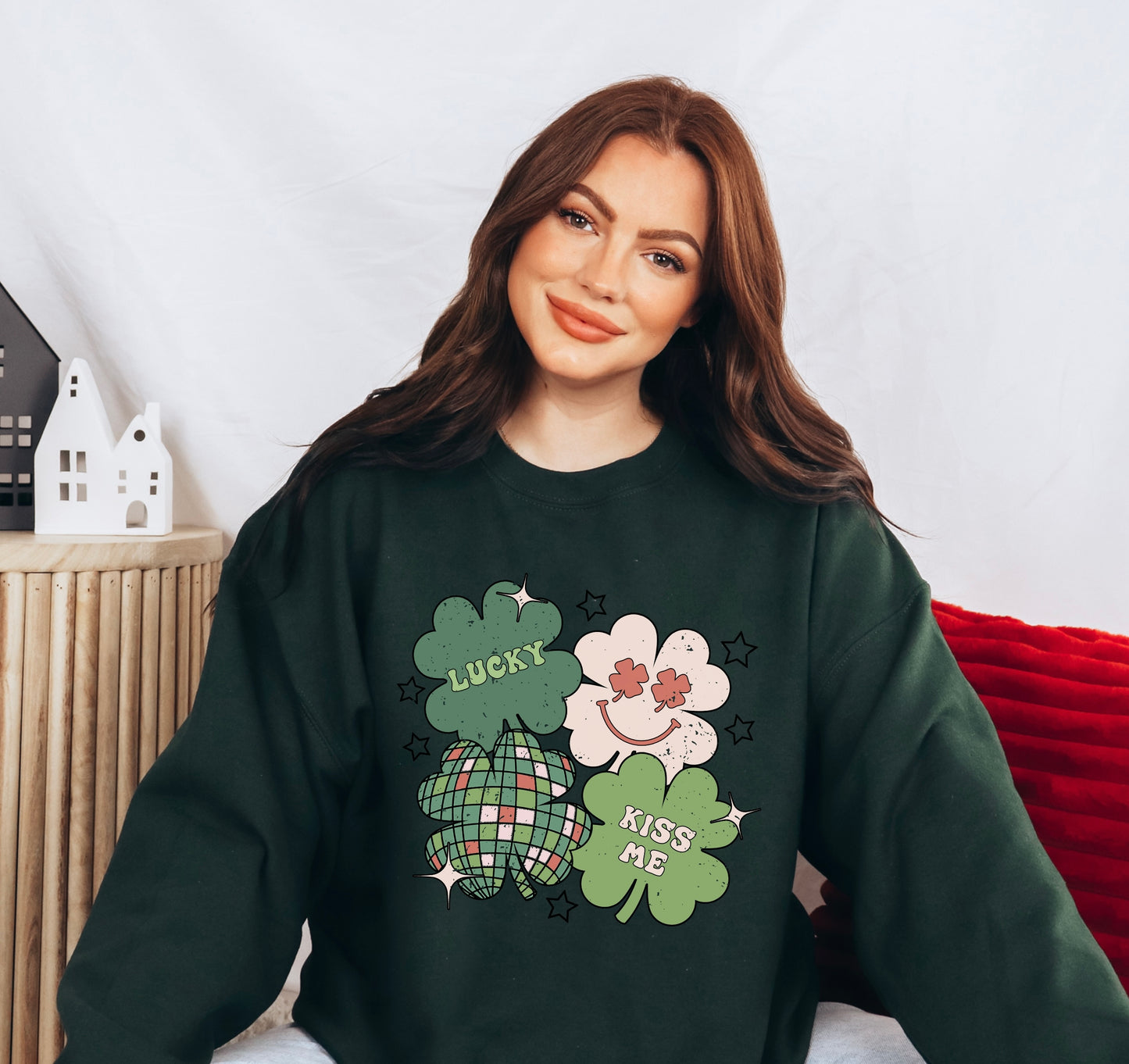 Disco Clovers Crewneck