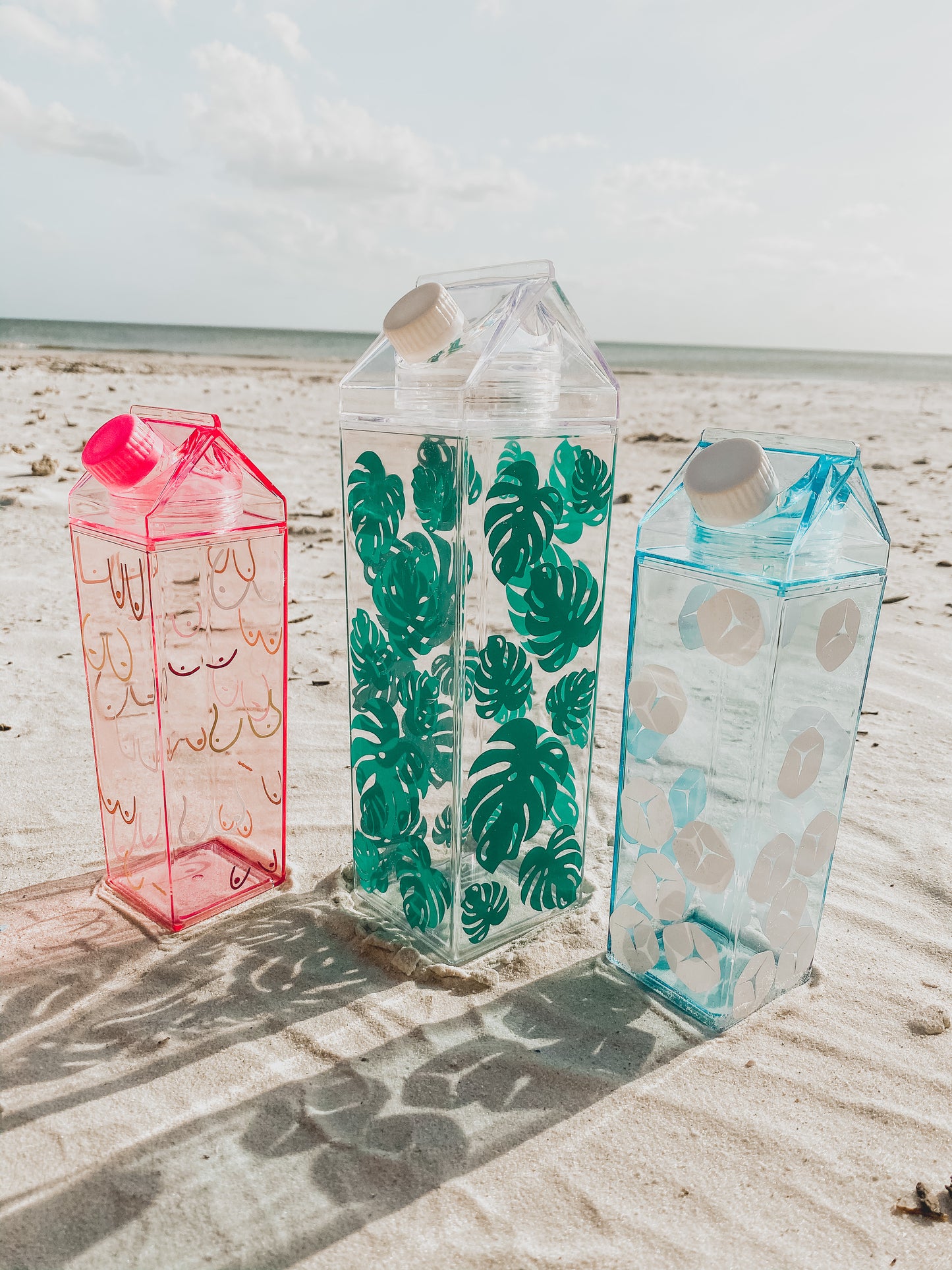Boobies Pink Milk Carton Bottle Set