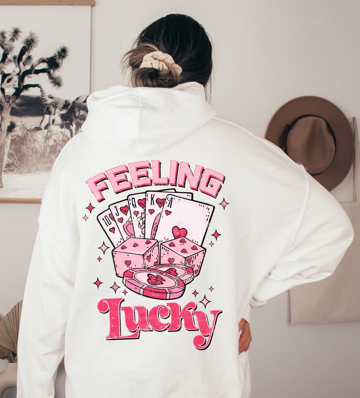 Feeling Lucky Dice and Cards Hoodie