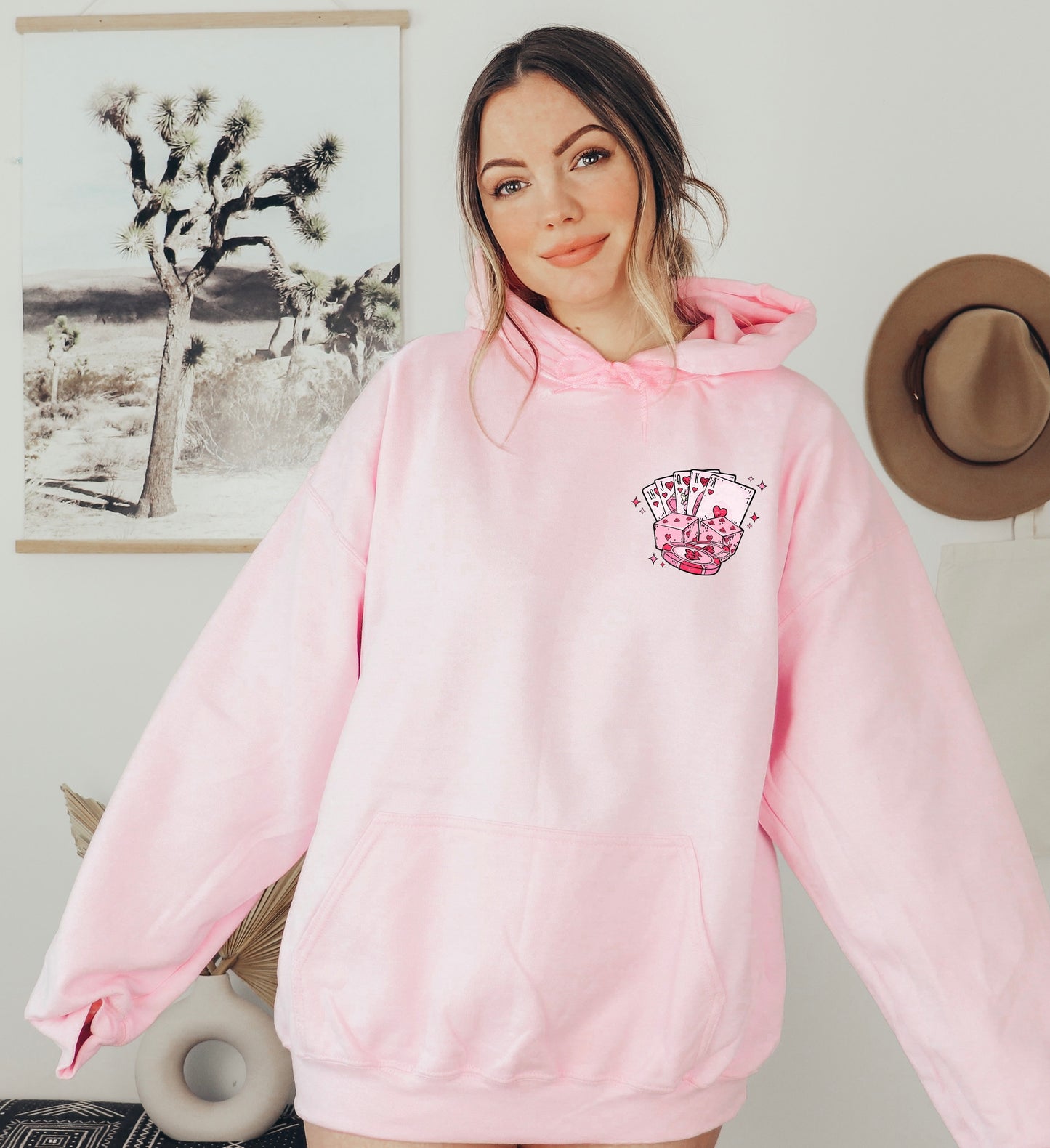 Feeling Lucky Dice and Cards Hoodie