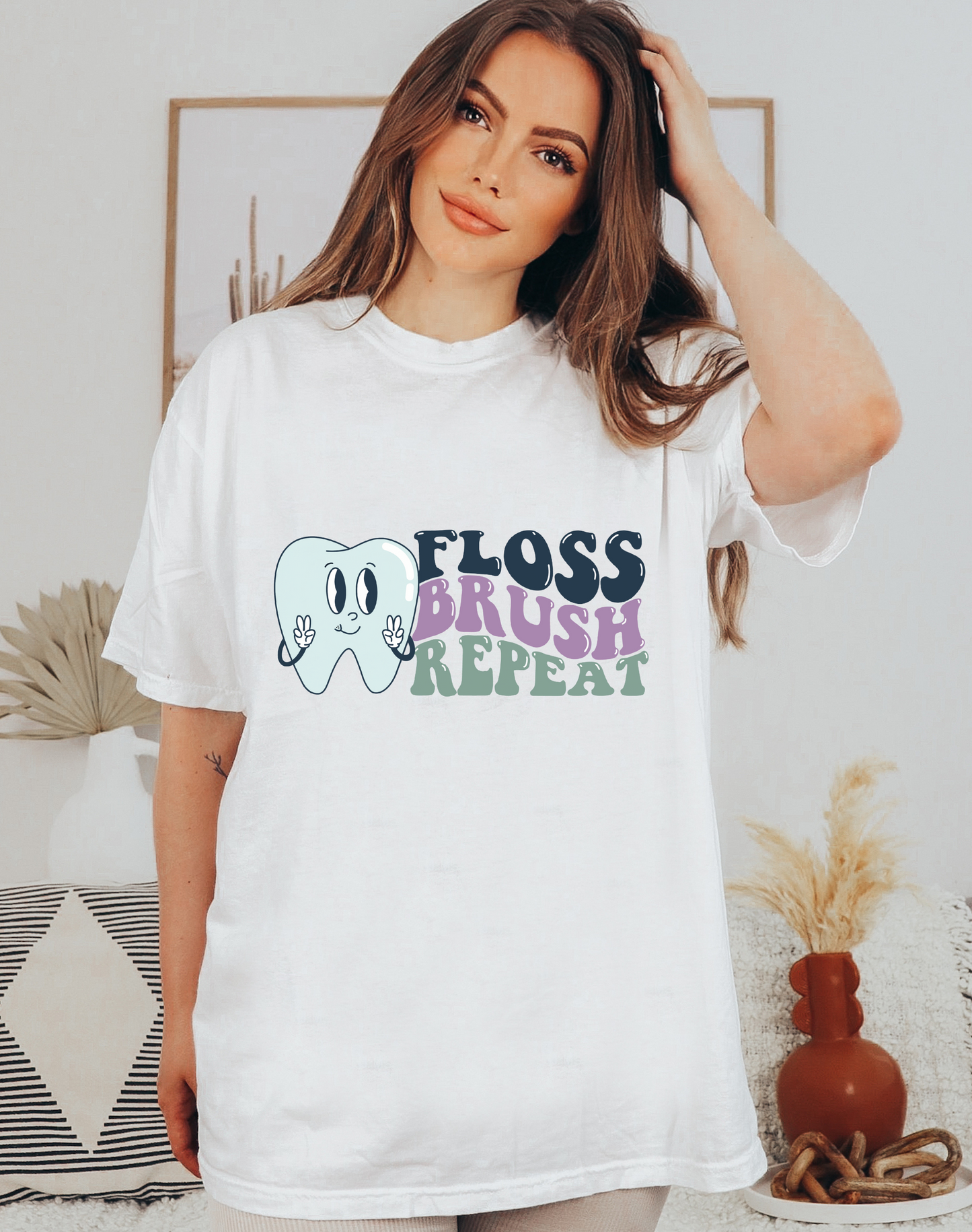 Floss Brush Repeat Tee