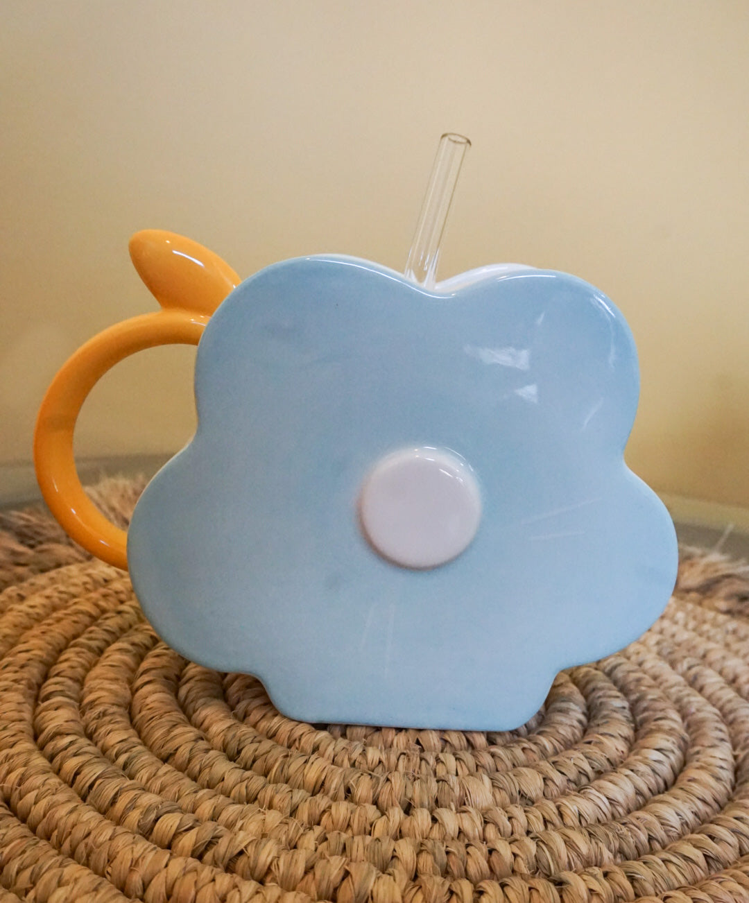 Flower Shaped Ceramic Mug Set