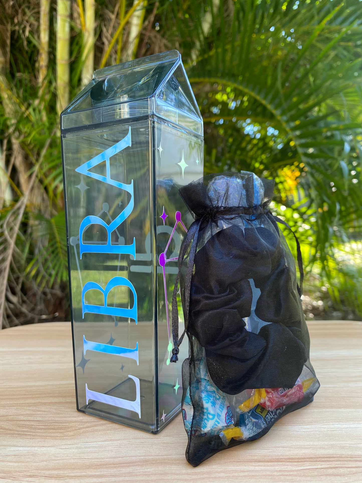 Holographic Astrology Black Milk Carton Bottle Set