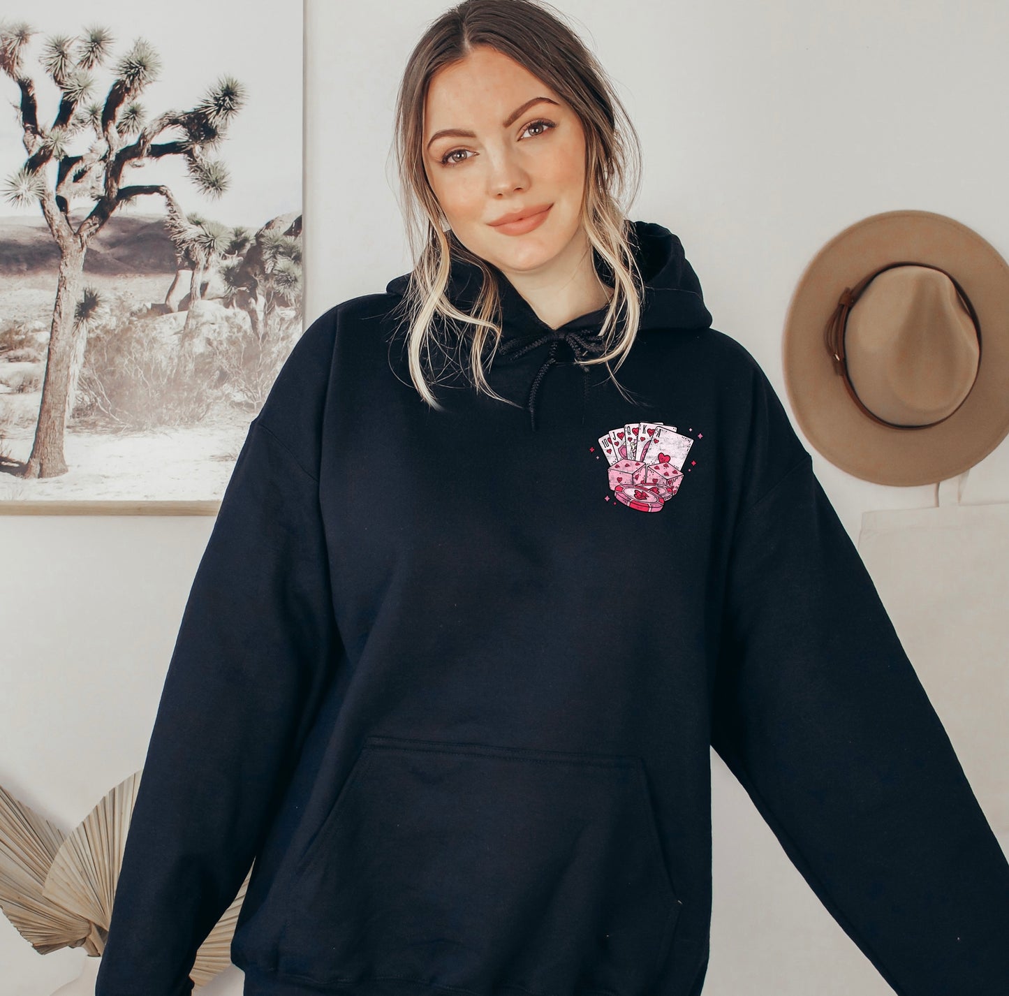 Feeling Lucky Dice and Cards Hoodie
