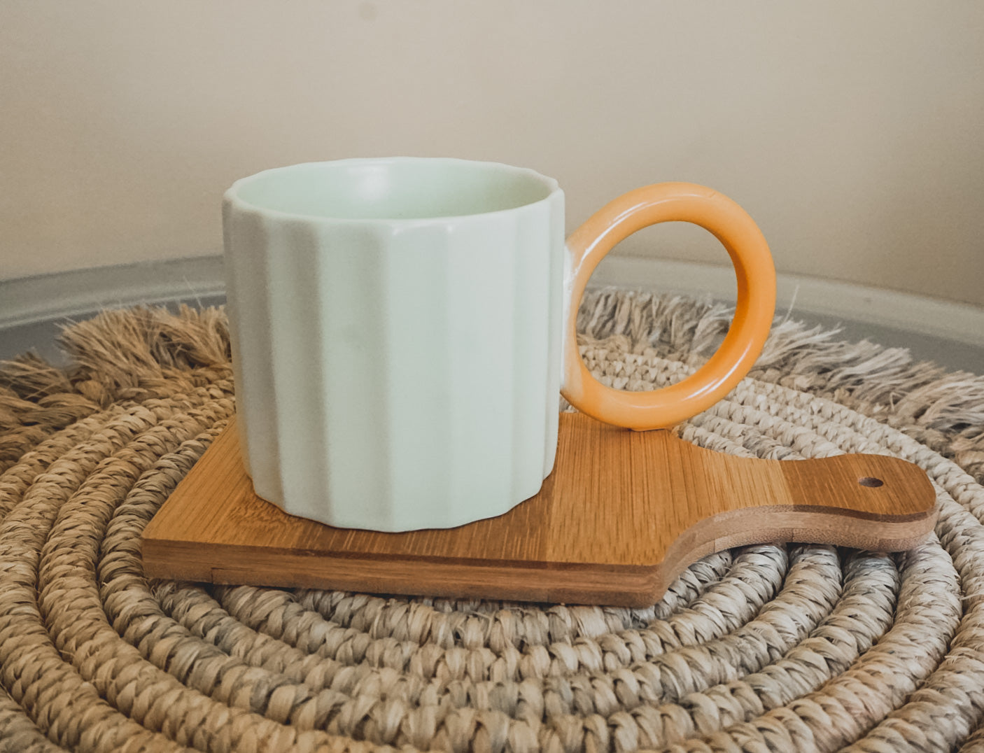 Circle Handle Ceramic Mug