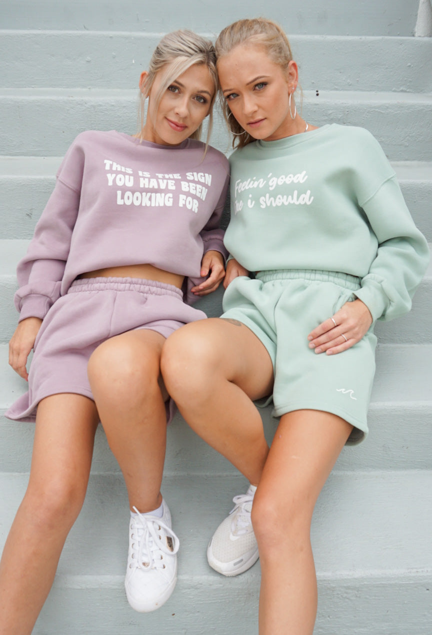 Feeling Good Sweat Short Set