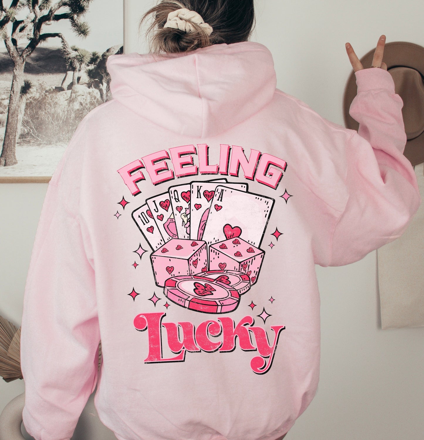 Feeling Lucky Dice and Cards Hoodie