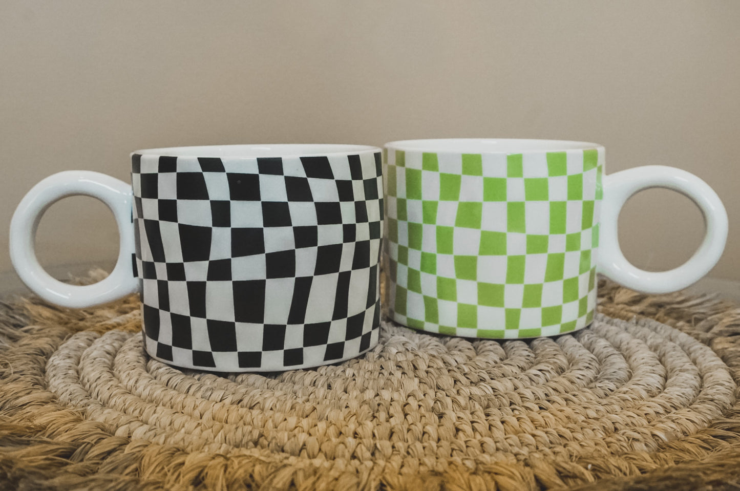 Checkered Ceramic Mug