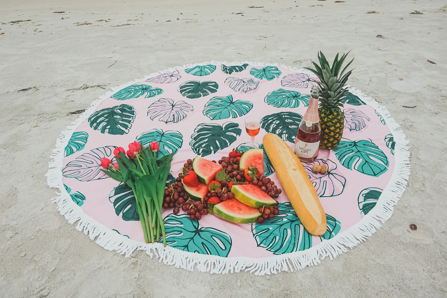 Monstera Leaf Beach Blanket