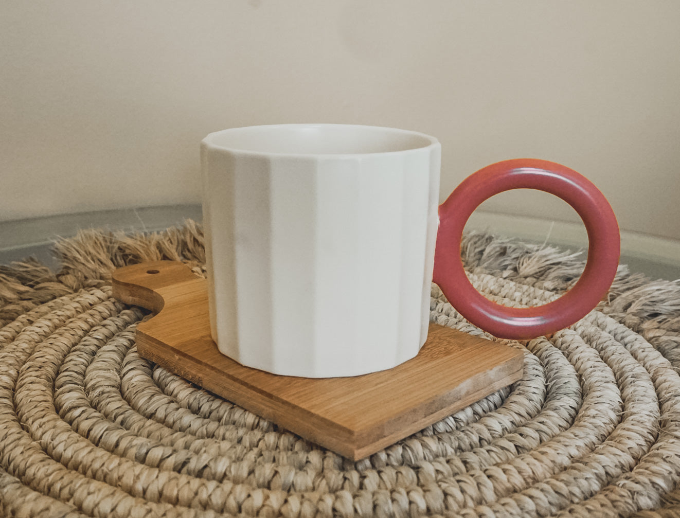 Circle Handle Ceramic Mug