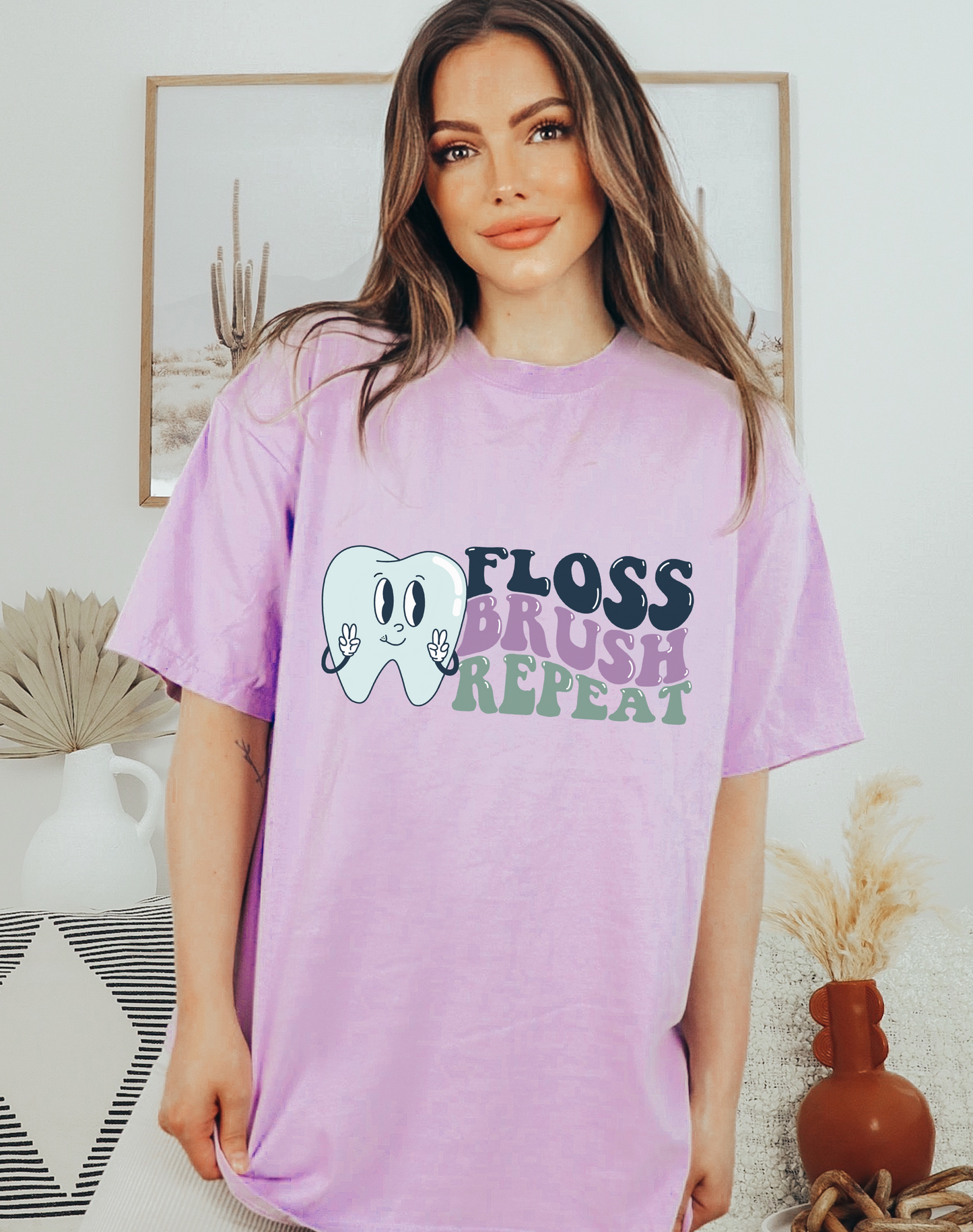 Floss Brush Repeat Tee