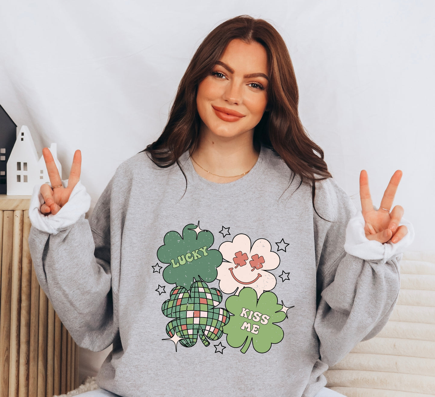 Disco Clovers Crewneck