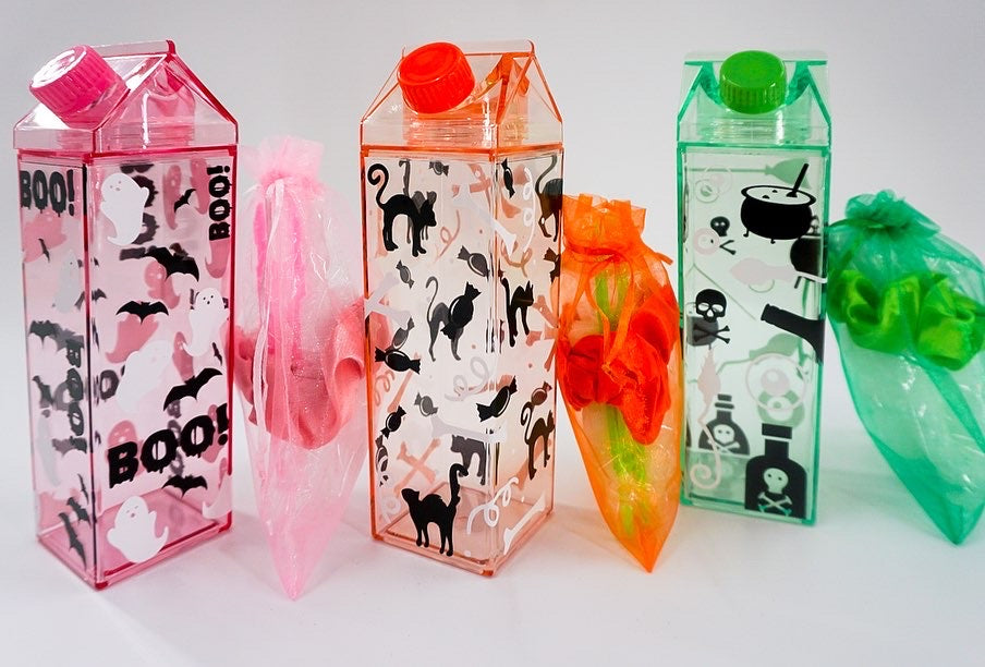 Halloween Milk Carton Bottle Set