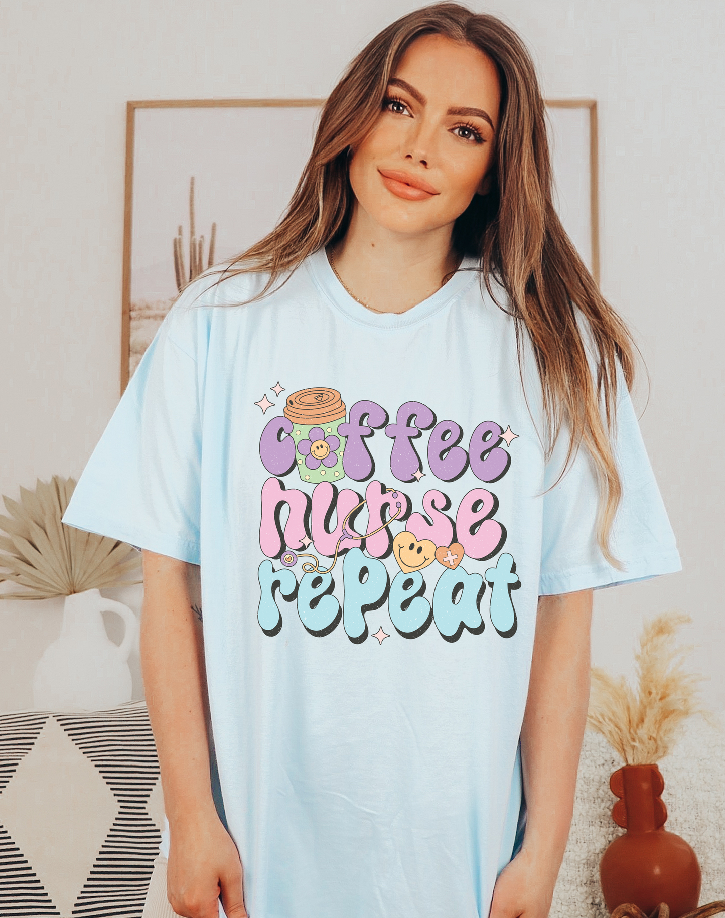 Coffee Nurse Repeat Tee