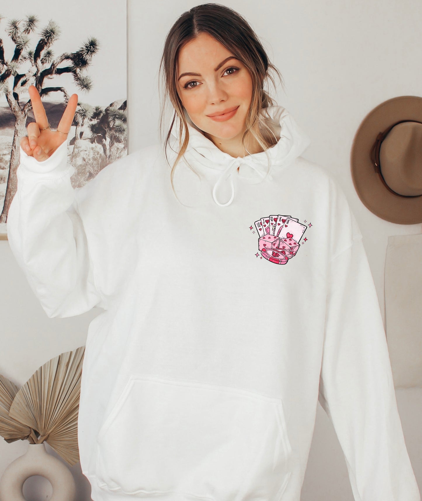 Feeling Lucky Dice and Cards Hoodie