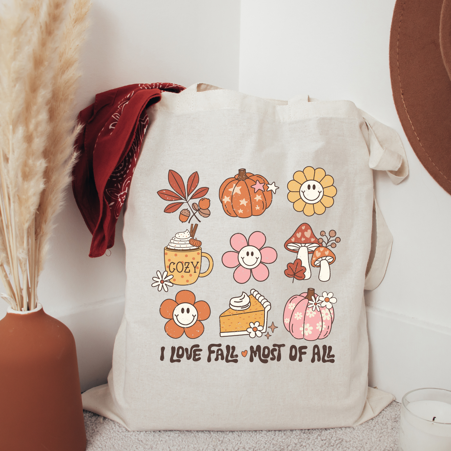 I Love Fall Most Of All Tote