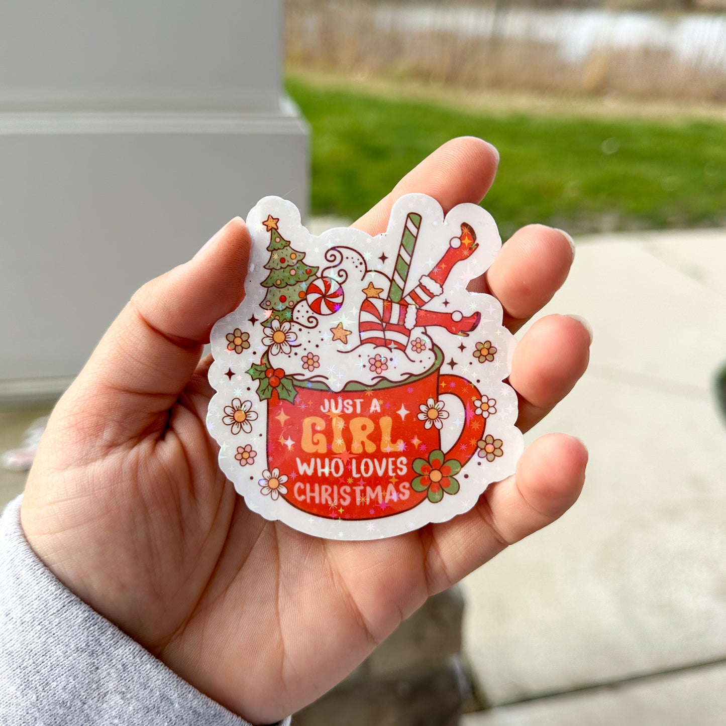Just A Girl Who Loves Xmas Sticker